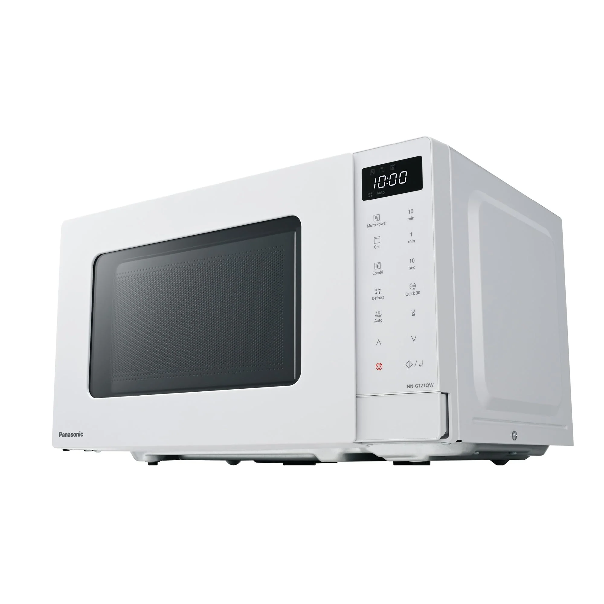 Panasonic NN-GT21QWEPG 20L Grill-Mikrowelle mit Drehteller und Gitterrost, 800 W, 1000 W Grill, LED-Display, automatisches Auftauen, insgesamt 12 Automatikprogramme, Timer, weiß - Image 3