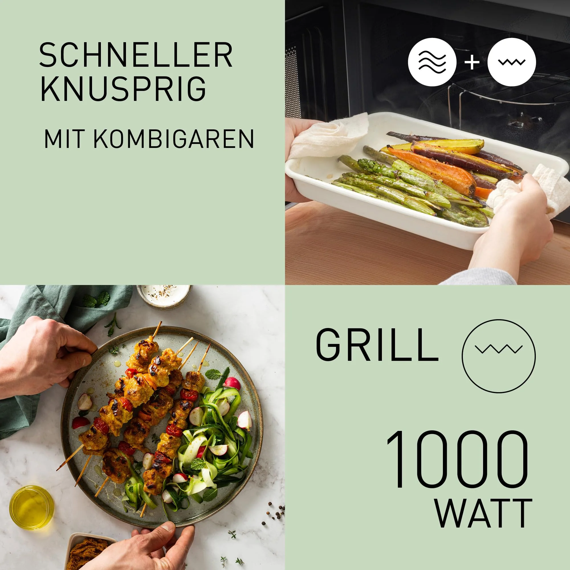 Panasonic NN-GT21QWEPG 20L Grill-Mikrowelle mit Drehteller und Gitterrost, 800 W, 1000 W Grill, LED-Display, automatisches Auftauen, insgesamt 12 Automatikprogramme, Timer, weiß - Image 7
