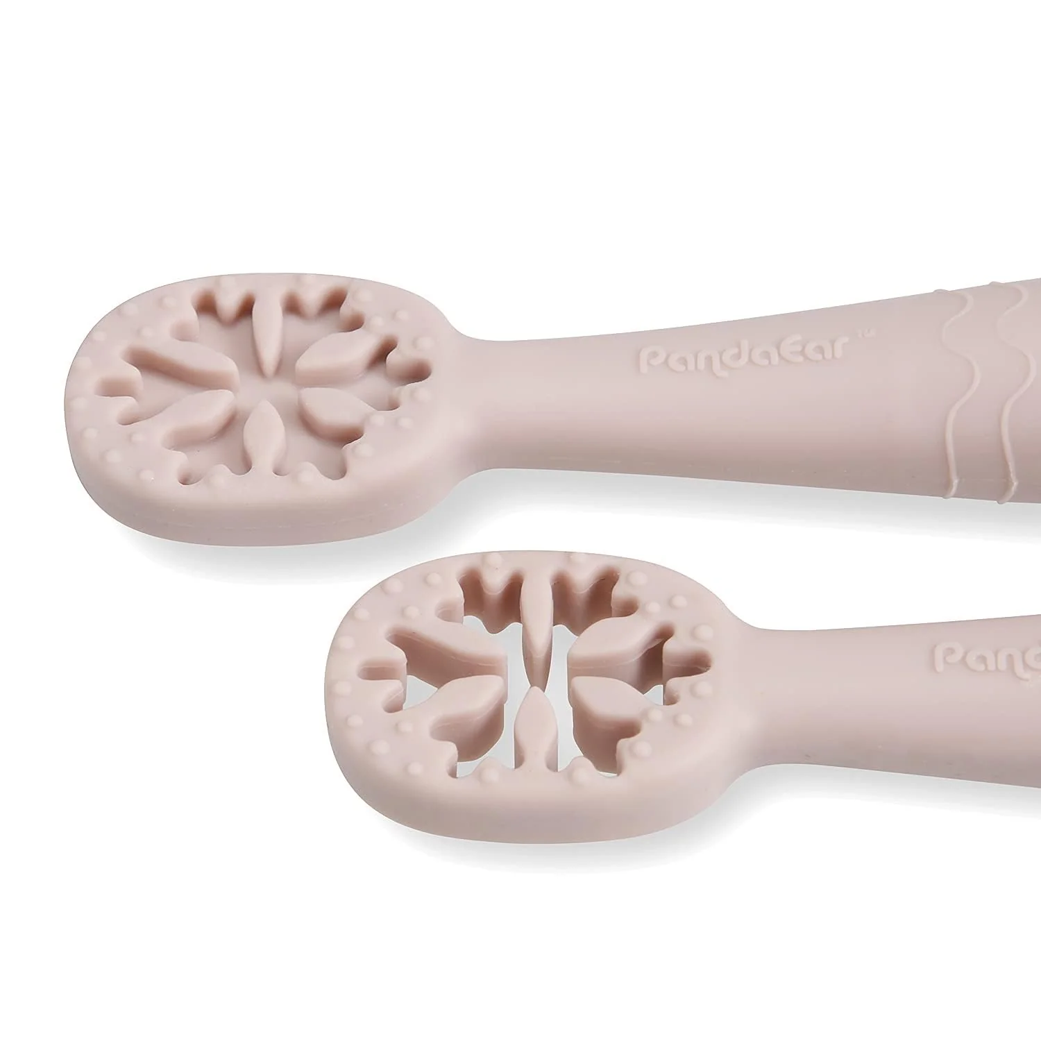 PandaEar 4er Set Lernlöffel für Baby, Starter Breilöffel Fütterlöffel Babylöffel Silikon Esslernlöffel Weich Flexibel Kinder Besteck BPA-frei für Säugling Kind Kleinkind ab 4 Monaten - Image 3