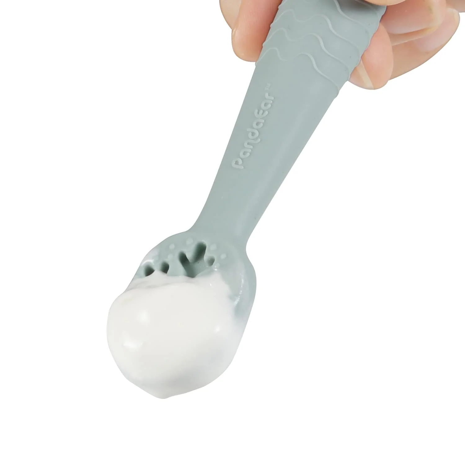 PandaEar 4er Set Lernlöffel für Baby, Starter Breilöffel Fütterlöffel Babylöffel Silikon Esslernlöffel Weich Flexibel Kinder Besteck BPA-frei für Säugling Kind Kleinkind ab 4 Monaten - Image 4