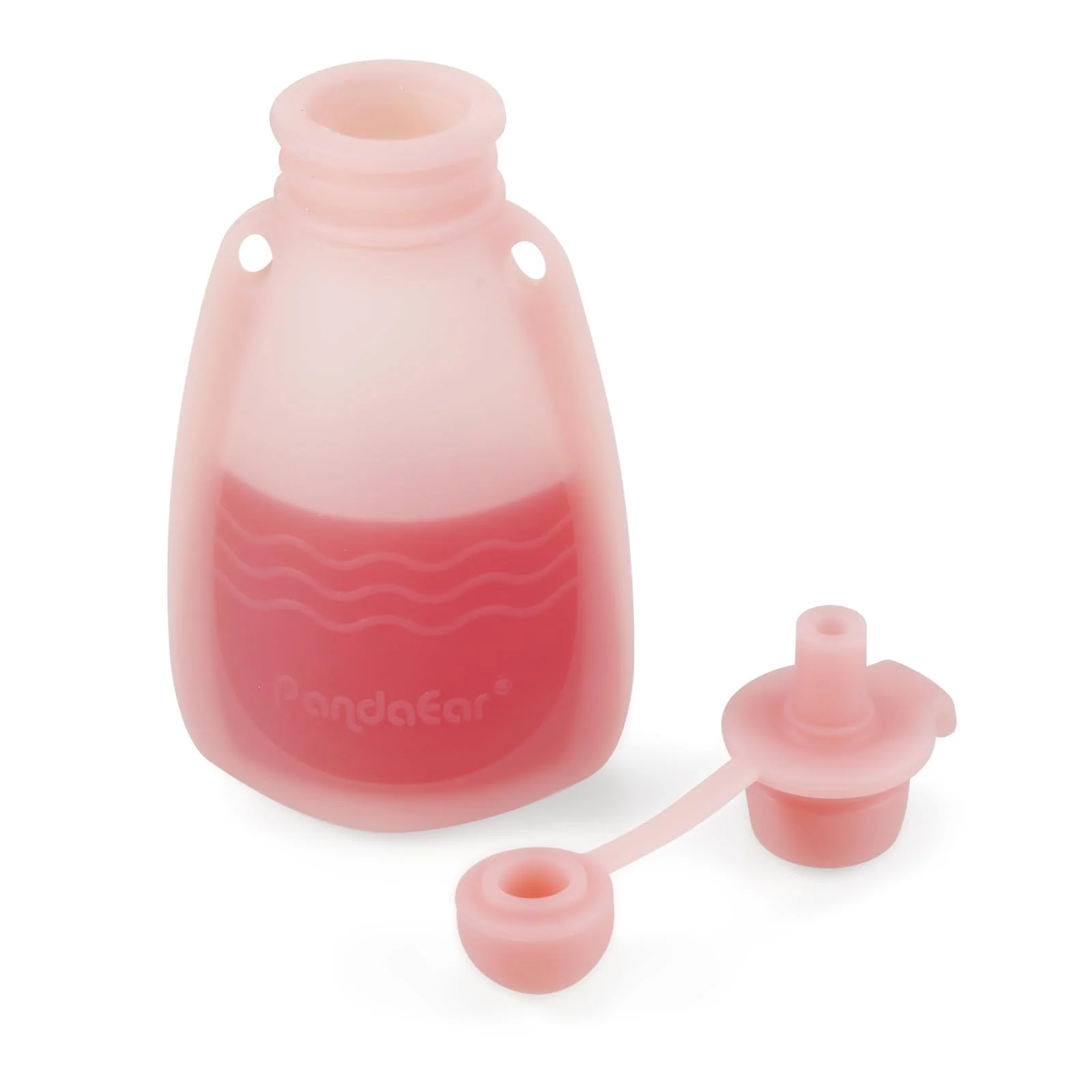 PandaEar Wiederverwendbare Silikon Babybrei Beutel, 4 Stück Quetschbeutel für Kleinkinder, BPA-freie Nachfüllbare Babybrei Aufbewahrung, 5,5 oz/156 ml Babynahrungsbeutel - Image 3