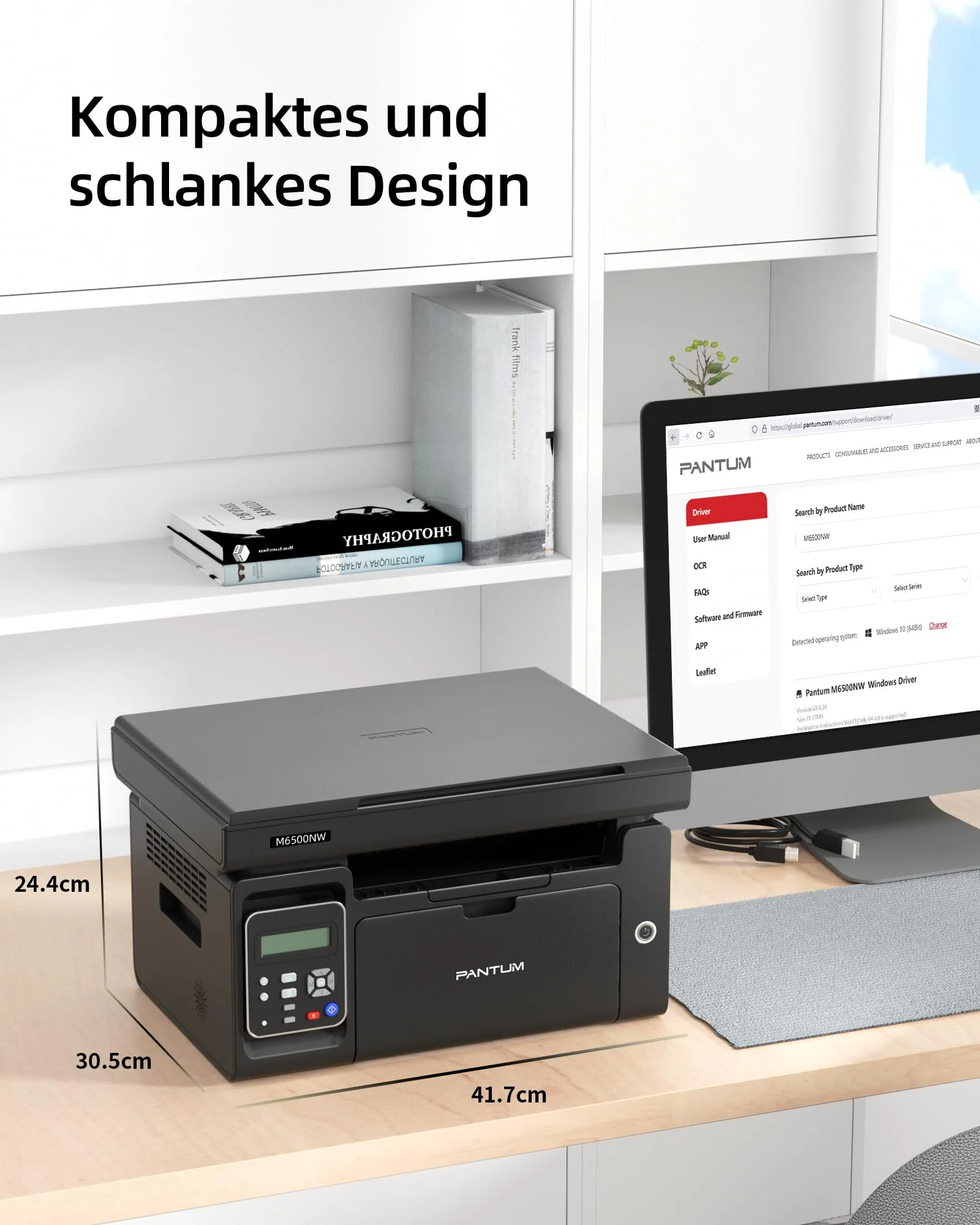 PANTUM M6500NW Laserdrucker Multifunktionsgerät mit Scanner und Kopierer,Drucker WLAN, Schwarz Weiss, Airprint, A4,22ppm - Image 6