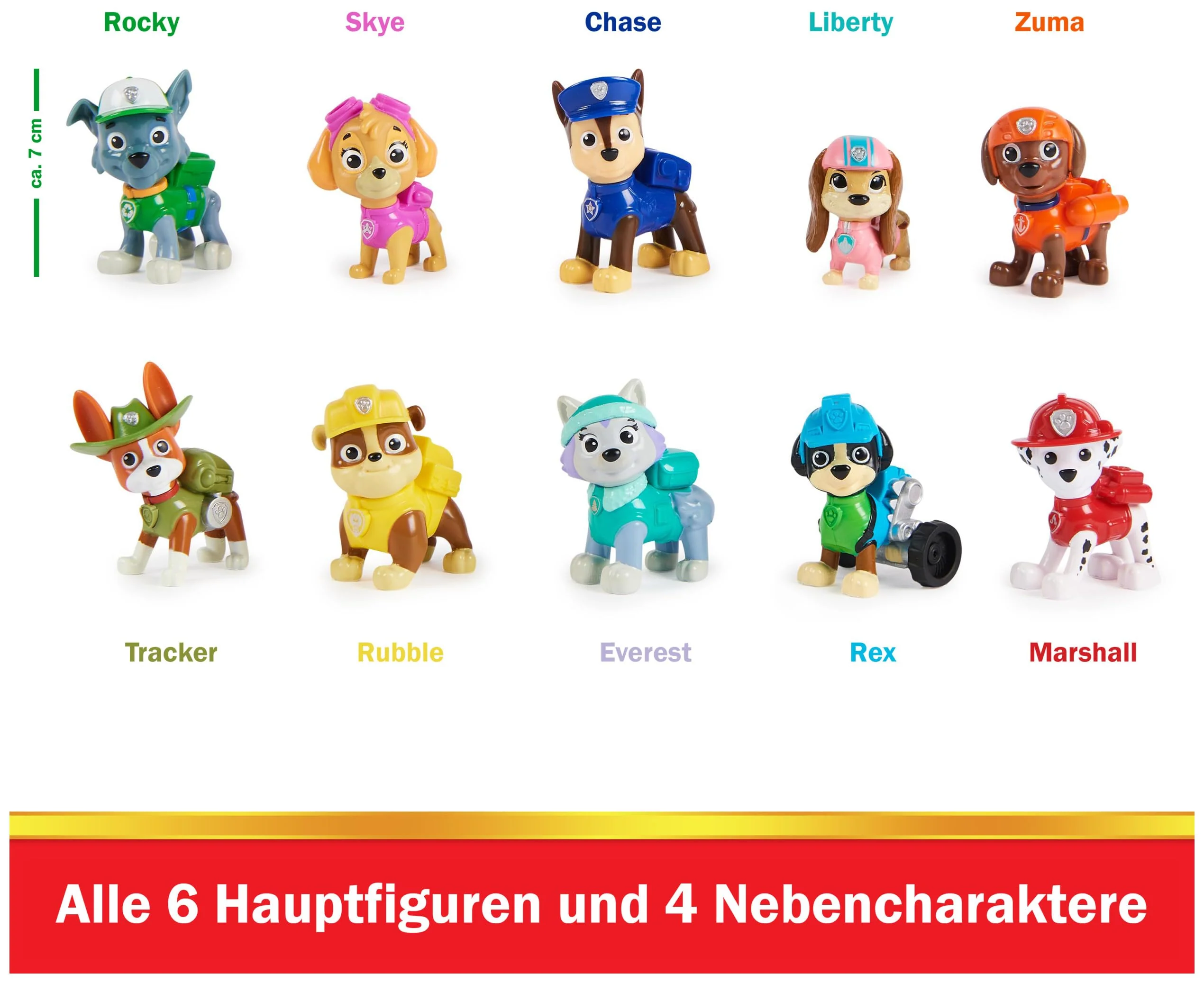 PAW Patrol, Action Pack Pups Figuren Geschenkset mit 10 Hundefiguren zum Sammeln, Spielzeugfiguren, ab 3 Jahren - Image 7