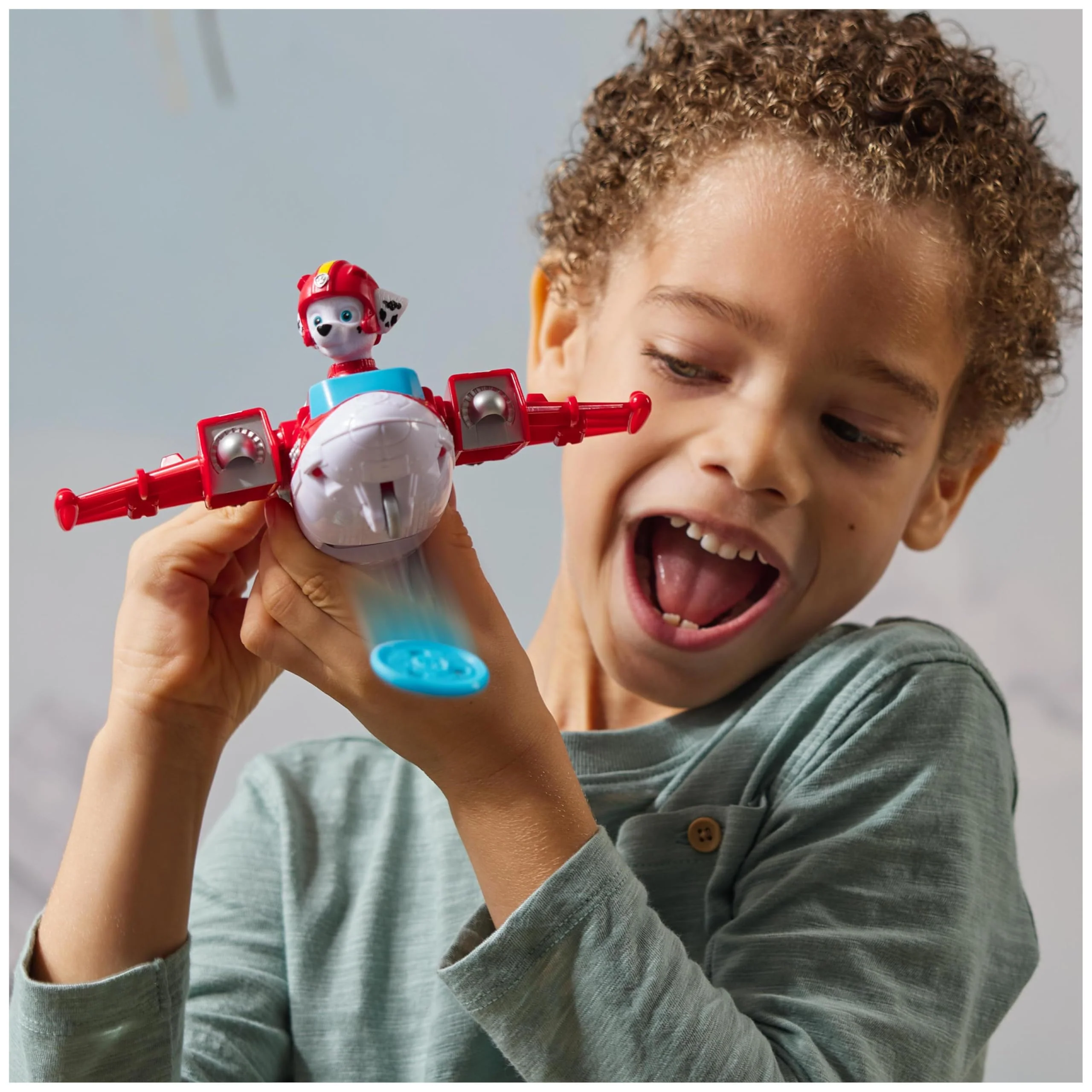 PAW Patrol Air Rescue - Marshalls Feuerwehrflugzeug mit Geschoss-Abwurf und Marshall Spielfigur (Basis Fahrzeug), Spielzeug für Kinder ab 3 Jahren - Image 7