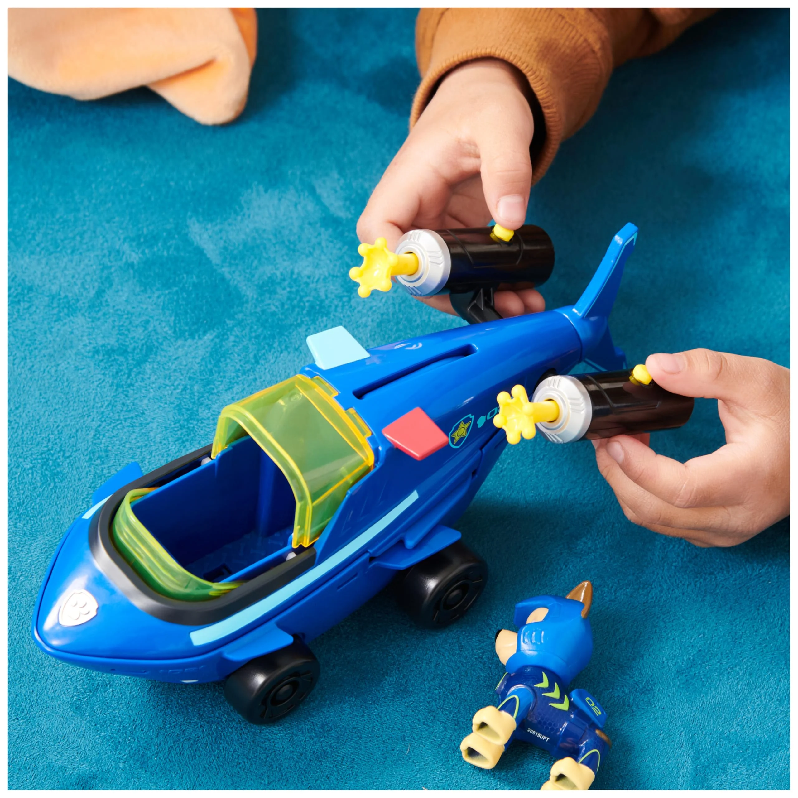 PAW Patrol, Aqua Pups - Basis Fahrzeug Spielzeugauto im Hai-Design mit Chase Welpenfigur, Spielzeug geeignet für Kinder ab 3 Jahren - Image 6