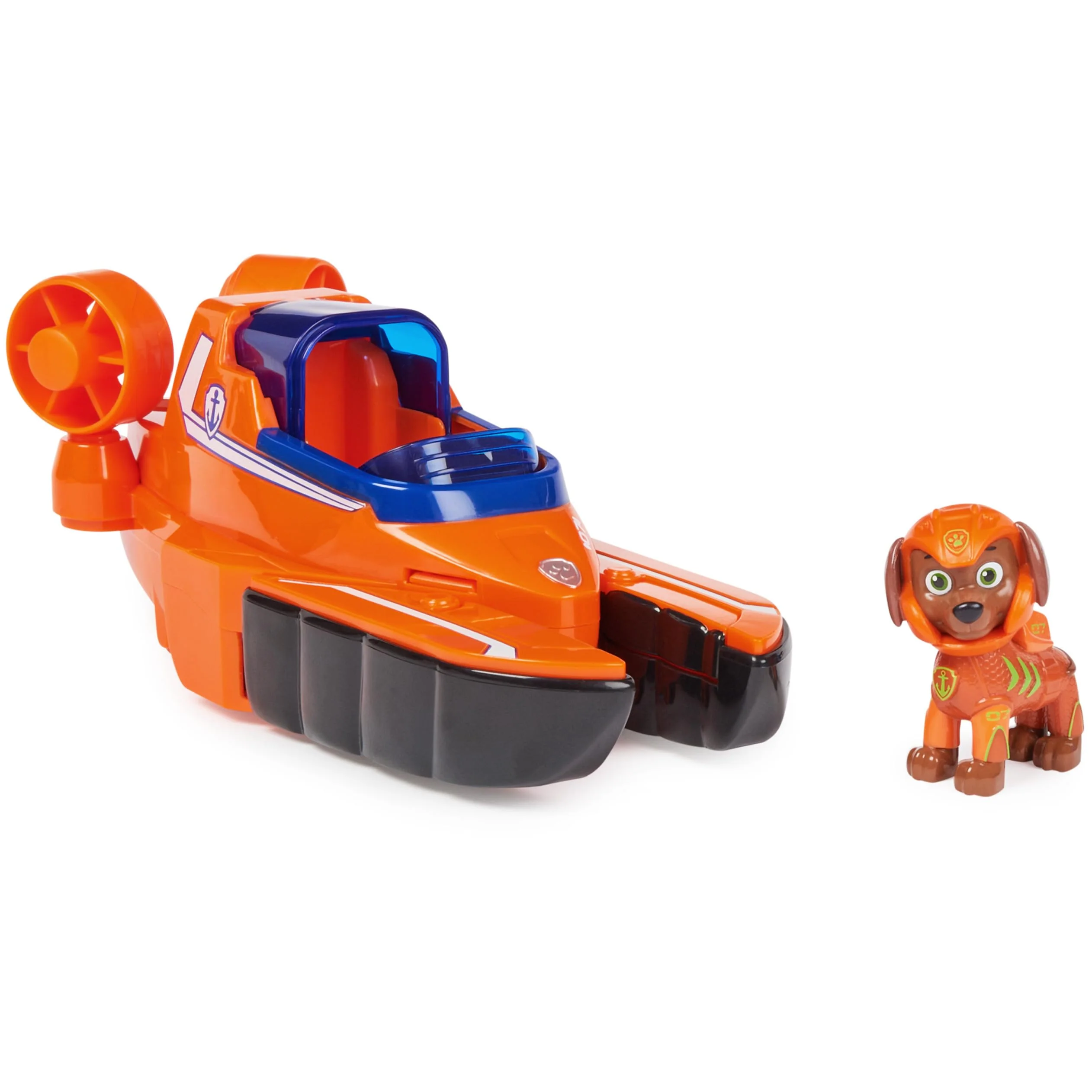 PAW Patrol, Aqua Pups - Basis Fahrzeug Spielzeugauto im Hummer-Design mit Zuma Welpenfigur, Spielzeug geeignet für Kinder ab 3 Jahren