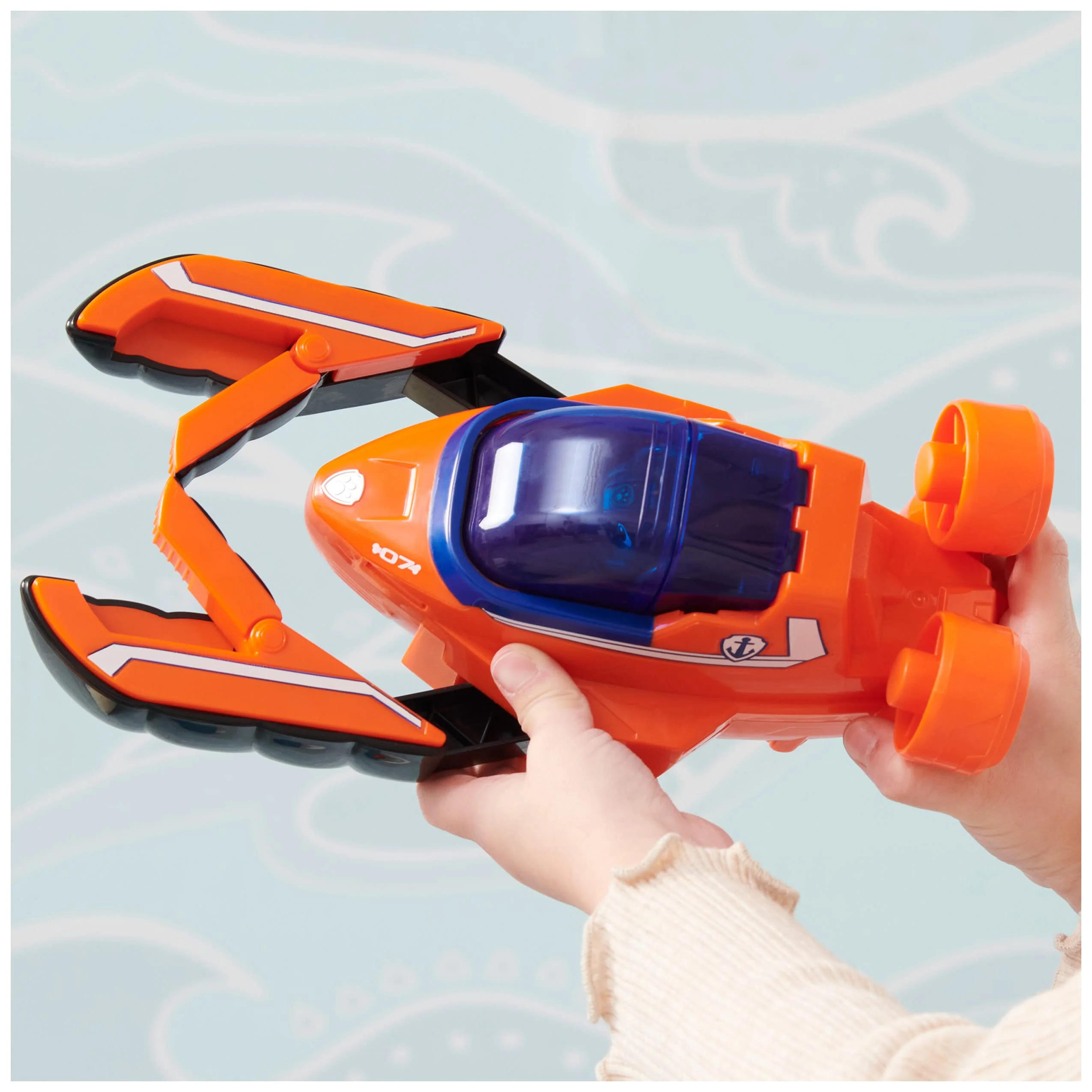 PAW Patrol, Aqua Pups - Basis Fahrzeug Spielzeugauto im Hummer-Design mit Zuma Welpenfigur, Spielzeug geeignet für Kinder ab 3 Jahren - Image 6