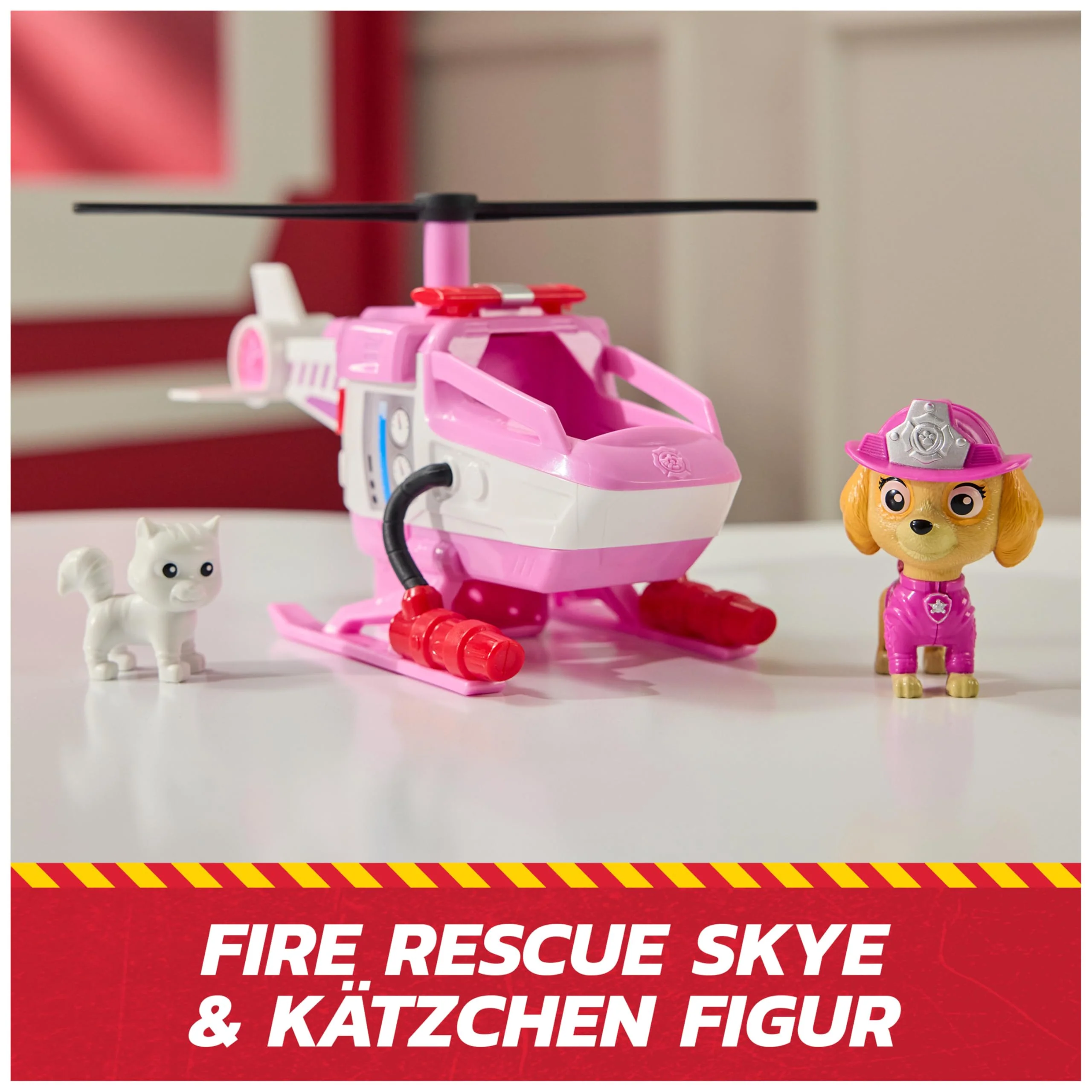 PAW PATROL Fire Rescue - Skyes Rettungshubschrauber mit Skye Hundefigur und Katzenfigur, Spielzeug für Kinder ab 3 Jahren - Image 5