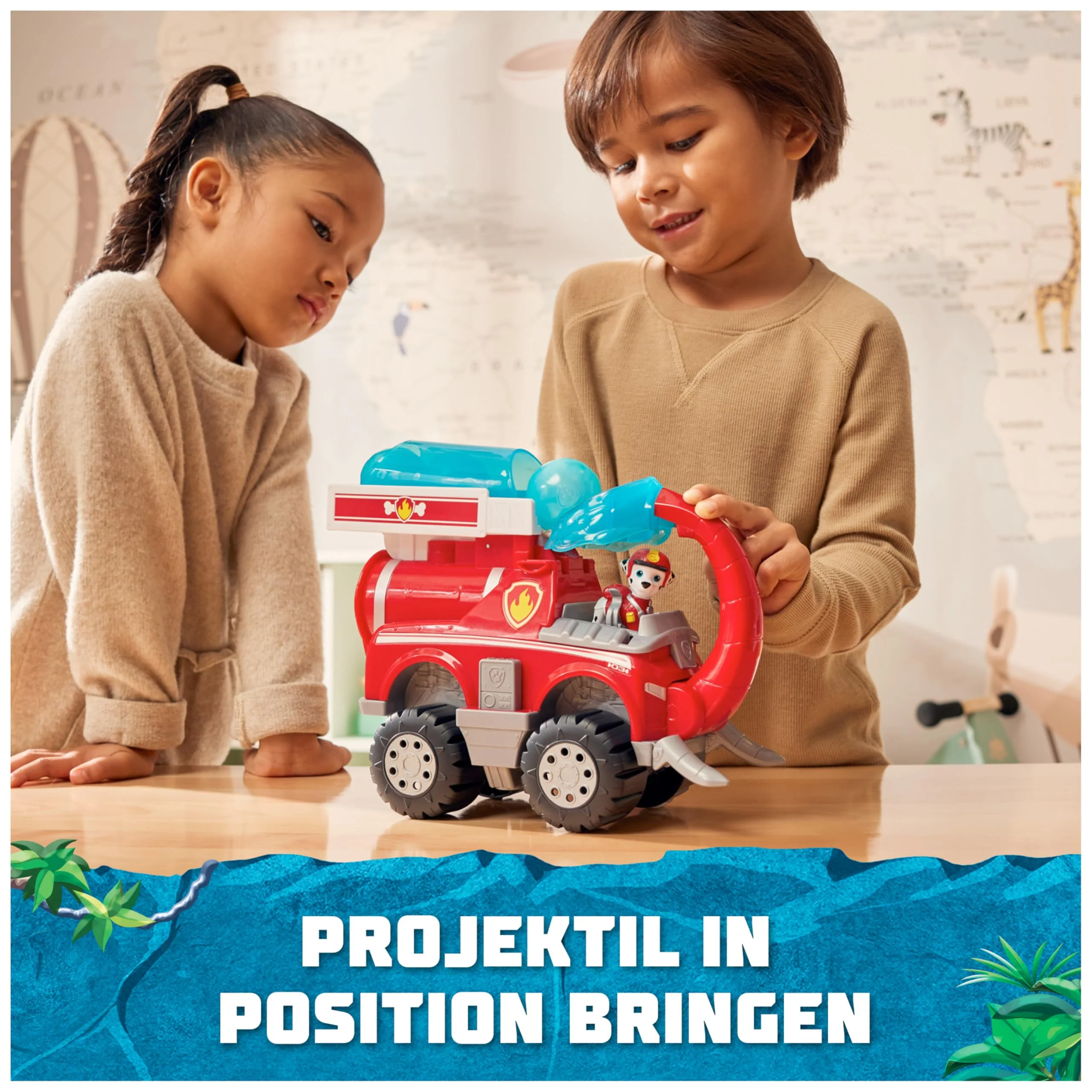PAW Patrol Jungle Pups - Großes Elefanten-Fahrzeug mit Wasser-Abwurf (Deluxe Fahrzeug) und Marshall Hero Pups Figur, Spielzeug für Kinder ab 3 Jahren - Image 6