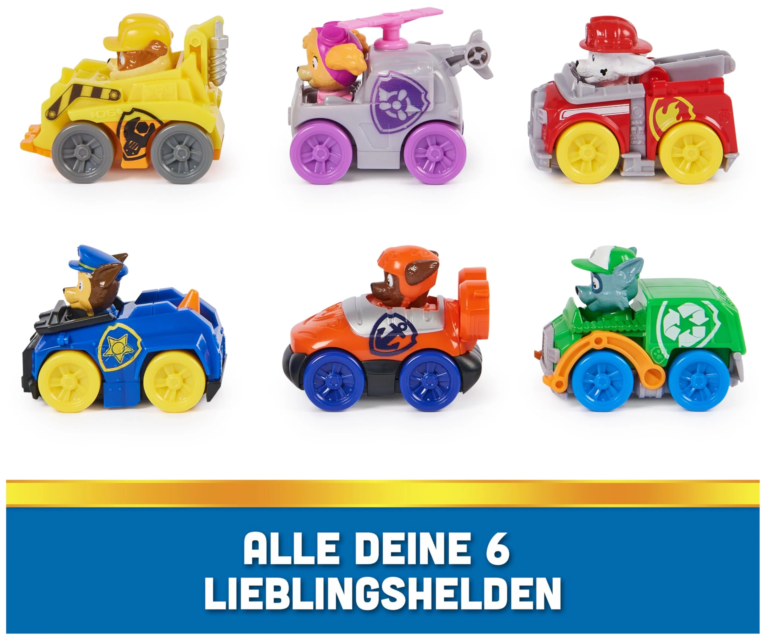 PAW PATROL Pup Squad Racers – 6-teiliges Fahrzeug-Geschenkset, geeignet für Kinder ab 3 Jahren - Image 5