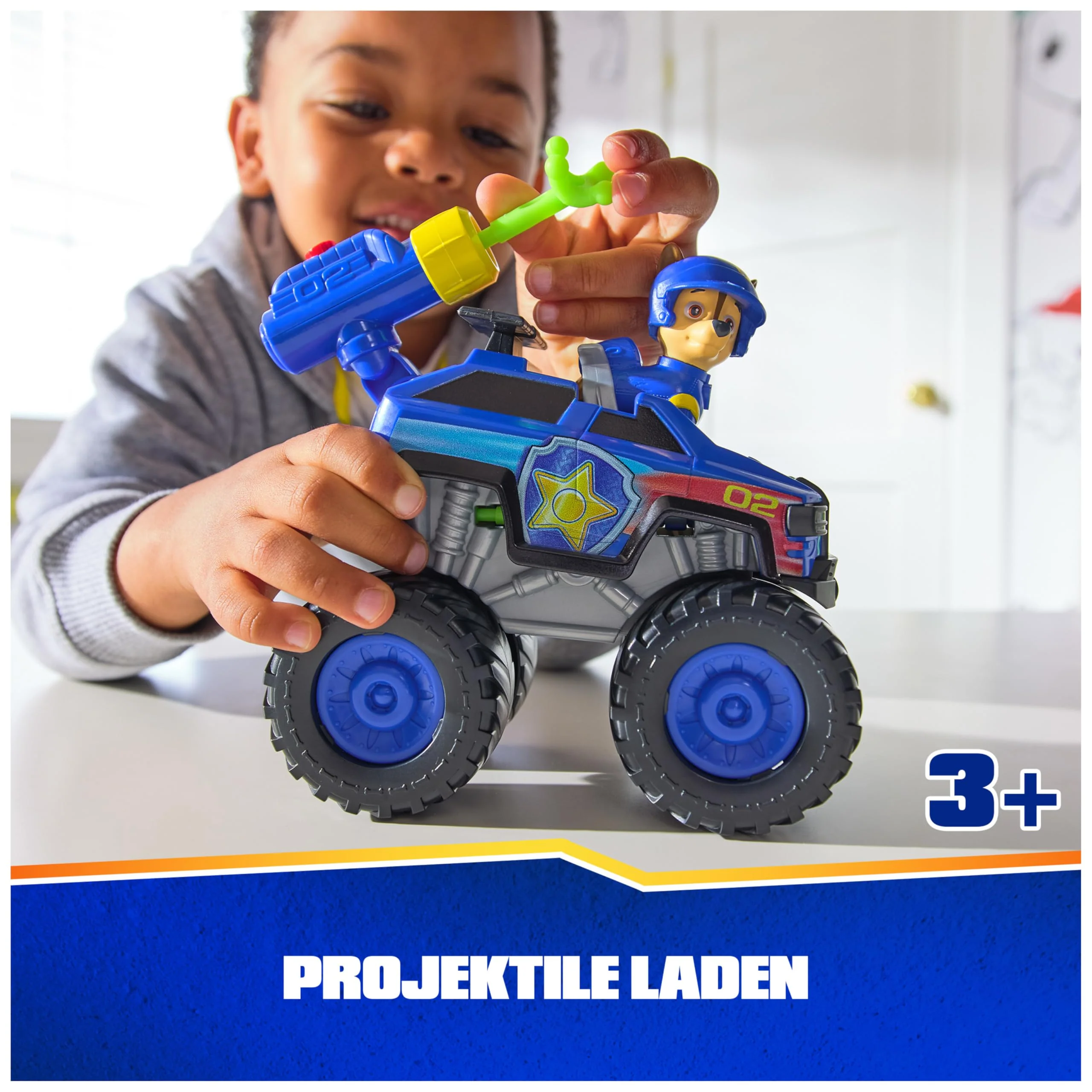 PAW PATROL Rescue Wheels - Chases Monstertruck Fahrzeug mit Geschoss-Abwurf und Chase Hundefigur, Spielzeug für Kinder ab 3 Jahren - Image 8