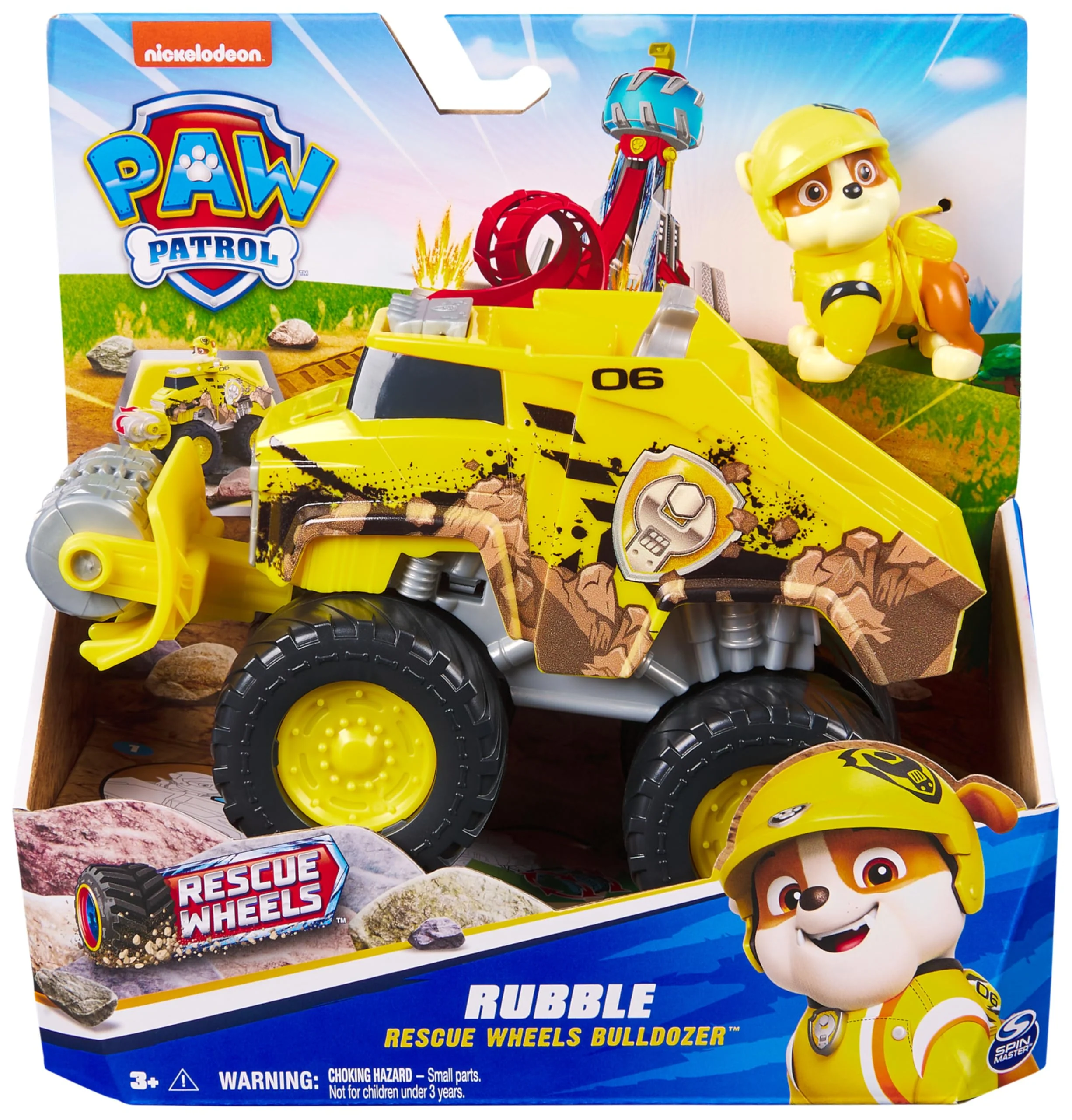 PAW PATROL Rescue Wheels - Rubbles Bulldozer Monstertruck mit Rubble Hundefigur, Spielzeug für Kinder ab 3 Jahren - Image 6