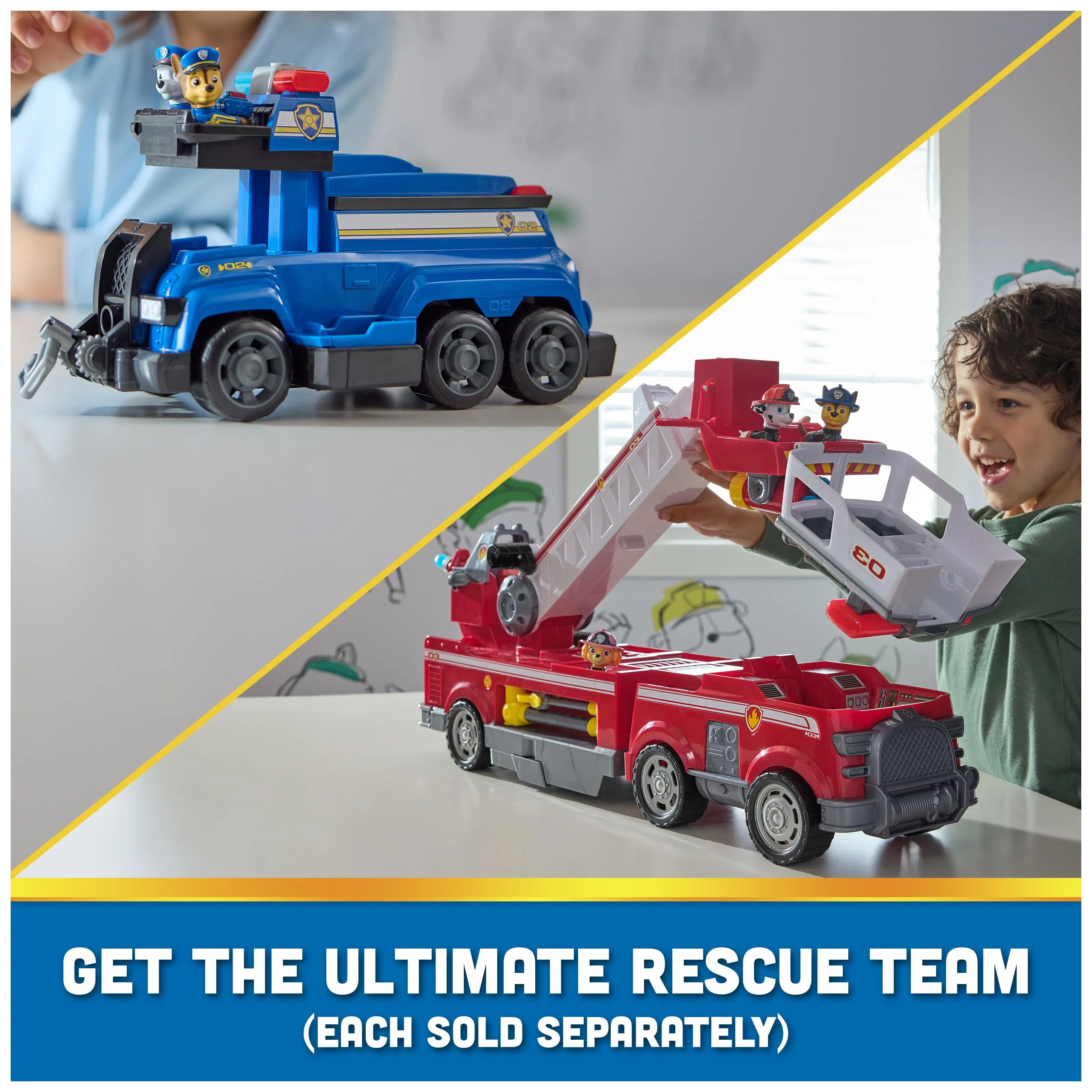 PAW PATROL Team Cruiser, Large Scale Vehicle with Exclusive Chase, Marshall, Skye, Rubble, Rocky & Zuma Action Figures, Toys for Boys & Girls Ages 3+ - Image 5