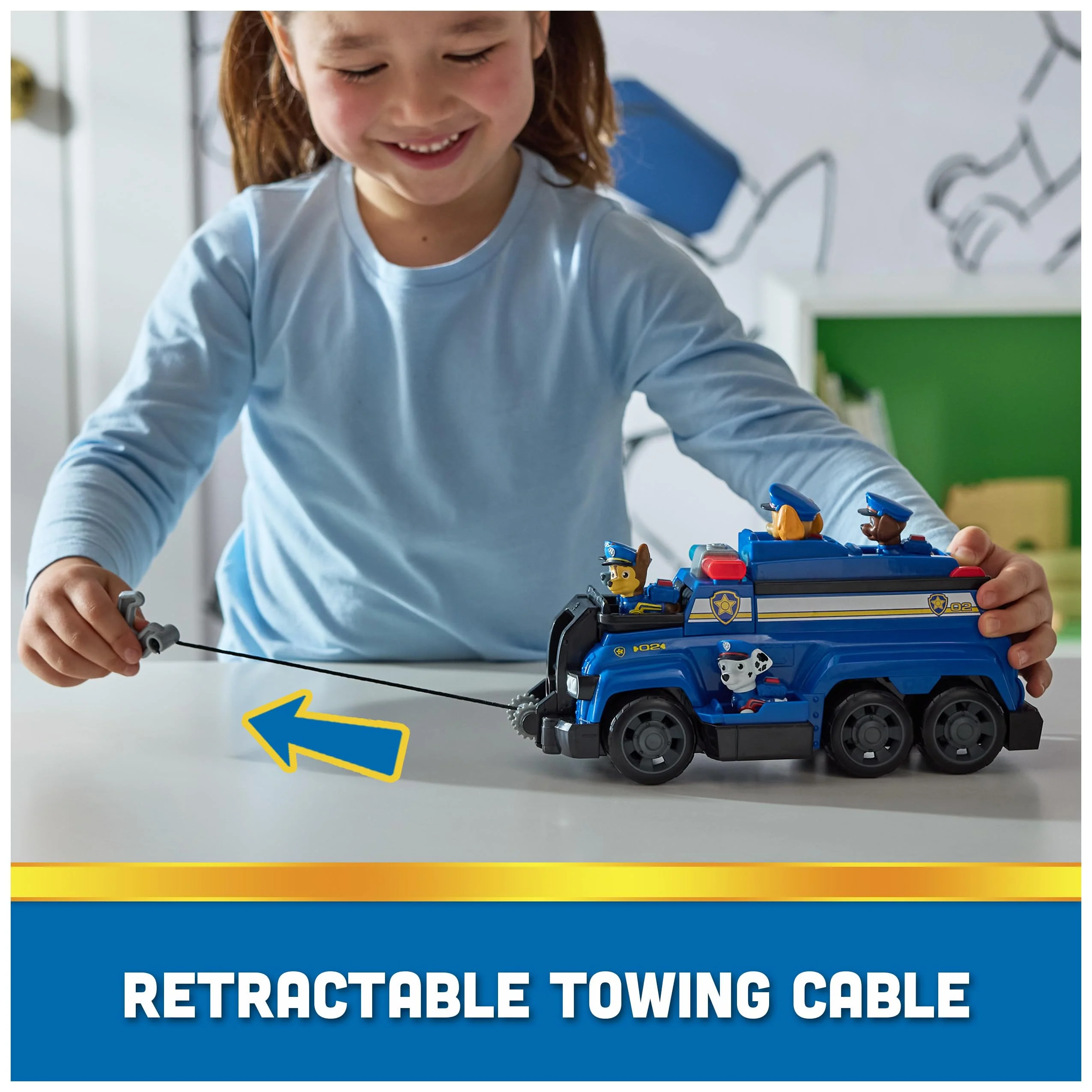 PAW PATROL Team Cruiser, Large Scale Vehicle with Exclusive Chase, Marshall, Skye, Rubble, Rocky & Zuma Action Figures, Toys for Boys & Girls Ages 3+ - Image 7