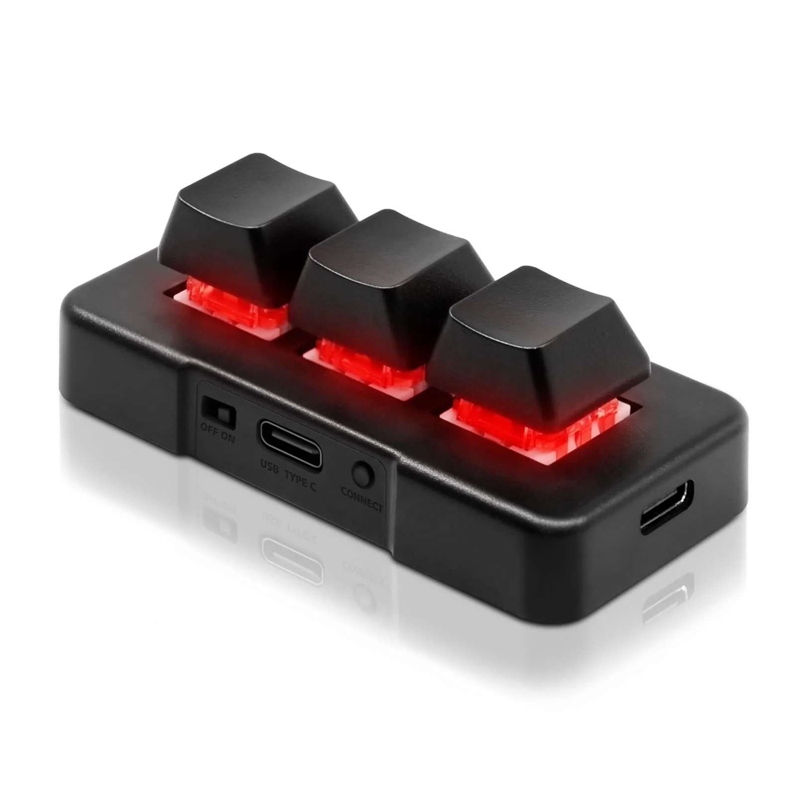 PCsensor USB Mini Keyboard 3 Tasten Mini Tastatur Wireless USB 2 in 1 Mechanische Gaming Tastatur Hot Key Customized Programm mit RGB Led für Gaming OSU Büro Arbeit - Image 3