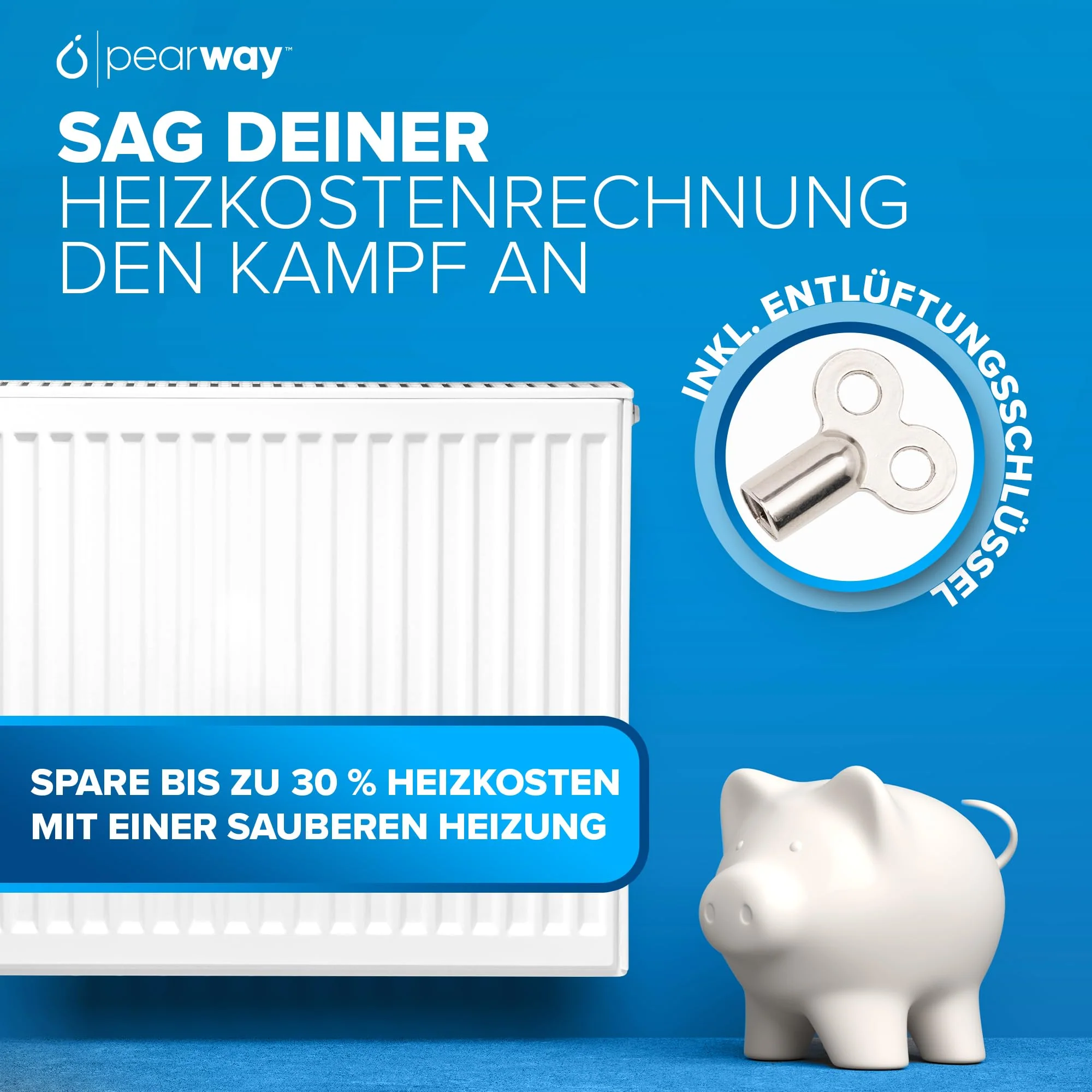 PEARWAY Heizungsbürste inkl. Entlüftungsschlüssel I Die ideale Vorbereitung für die Heizperiode I Heizkörperbürste lang I Heizkörper Reinigungsbürste Heizungsreinigungsbürste I Heizkörper reinigen - Image 4