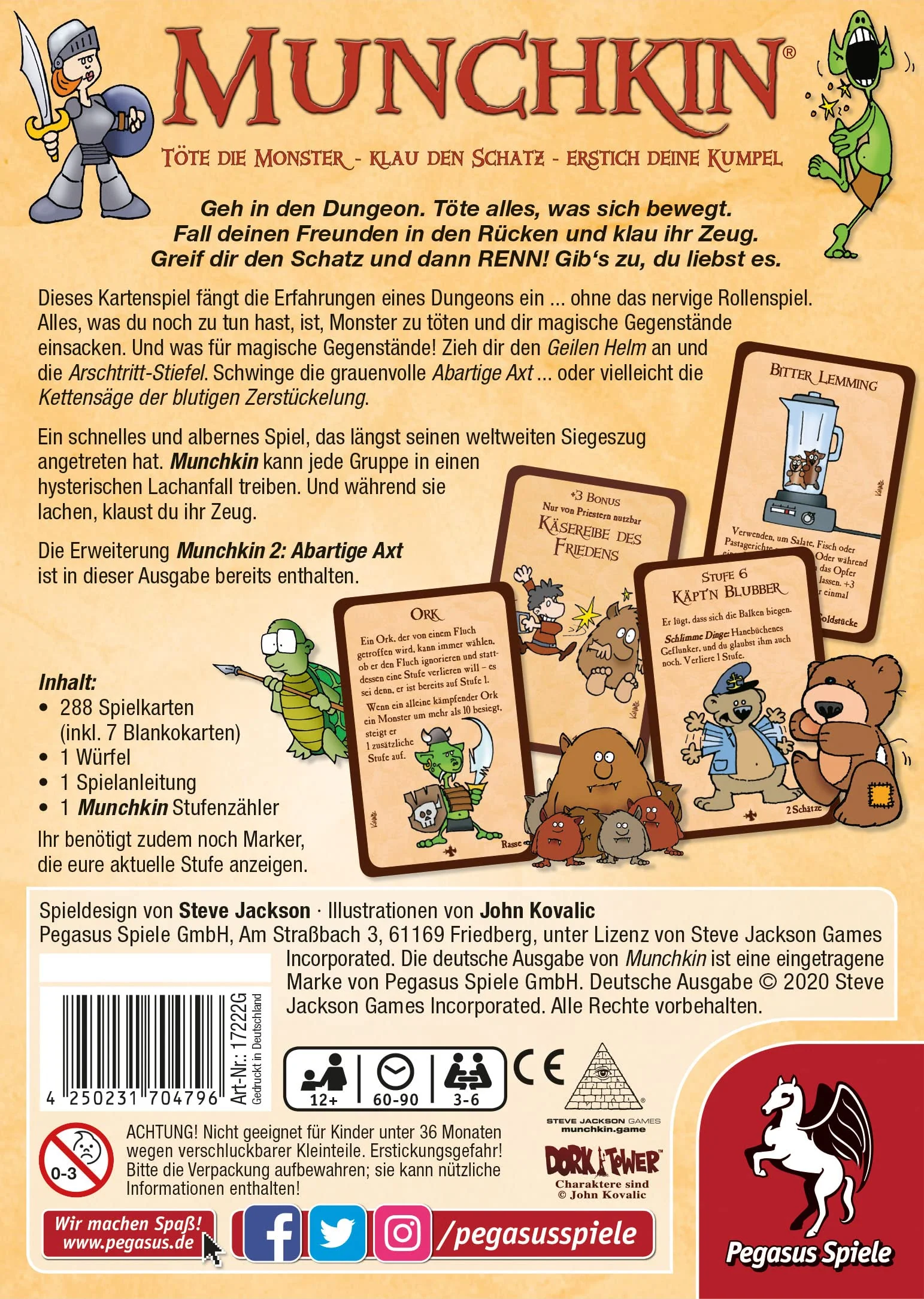 Pegasus Spiele 17222G - Munchkin 1+2 - Image 2