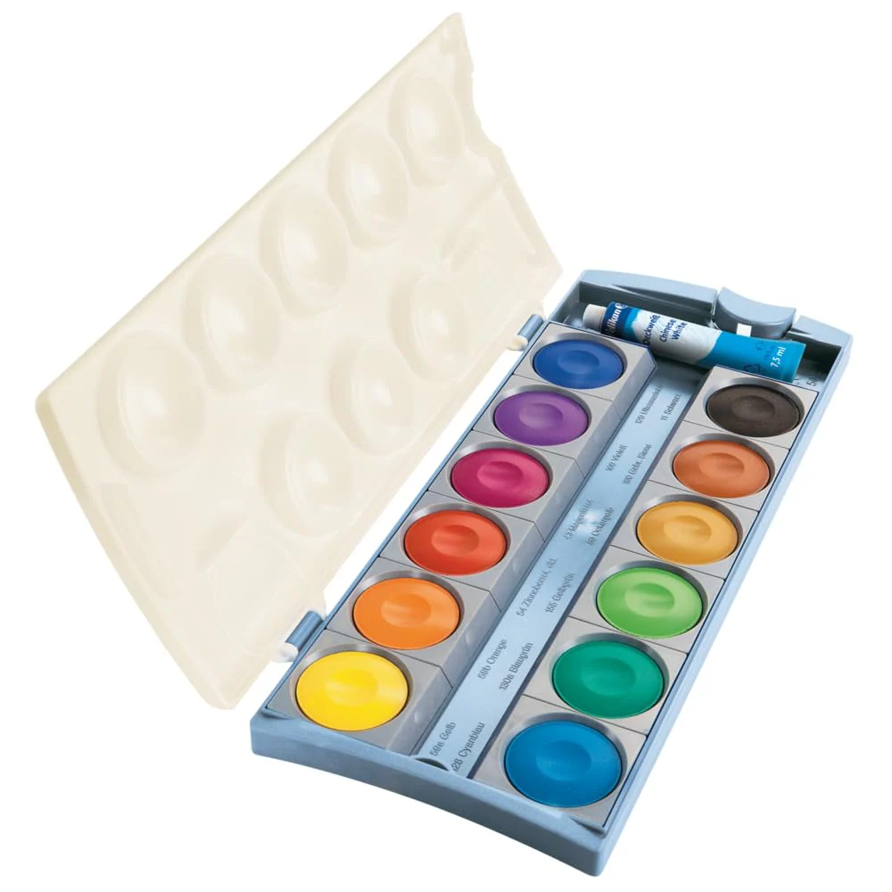 Pelikan Deckfarbkasten K12® eco inkl. Deckweiß, 12 Farben, 701174