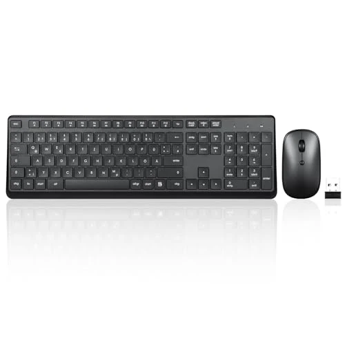 Perixx PERIDUO-716, Kabellose 2,4-GHz Tastatur-Maus-Set, Standardgröße - Schwarz, Deutsches QWERTZ - Image 11