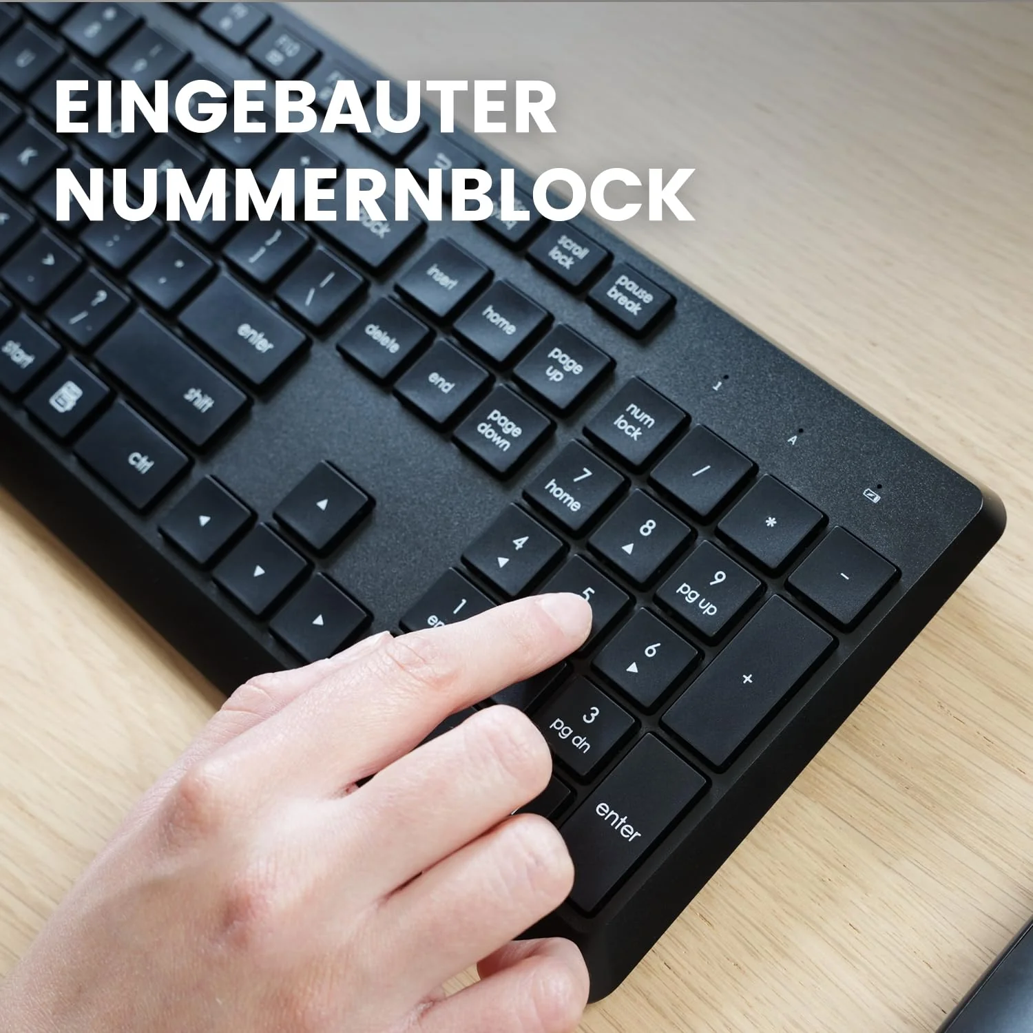 Perixx PERIDUO-716, Kabellose 2,4-GHz Tastatur-Maus-Set, Standardgröße - Schwarz, Deutsches QWERTZ - Image 5