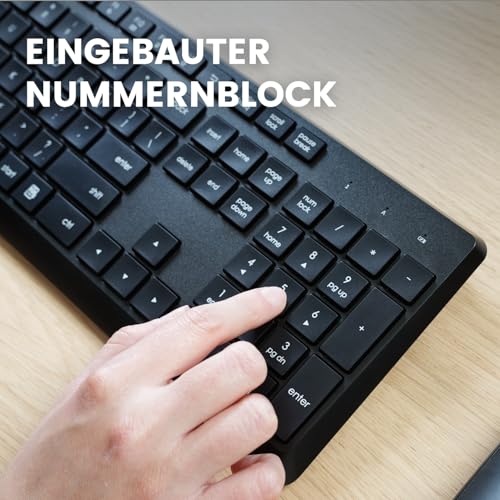 Perixx PERIDUO-716, Kabellose 2,4-GHz Tastatur-Maus-Set, Standardgröße - Schwarz, Deutsches QWERTZ - Image 9
