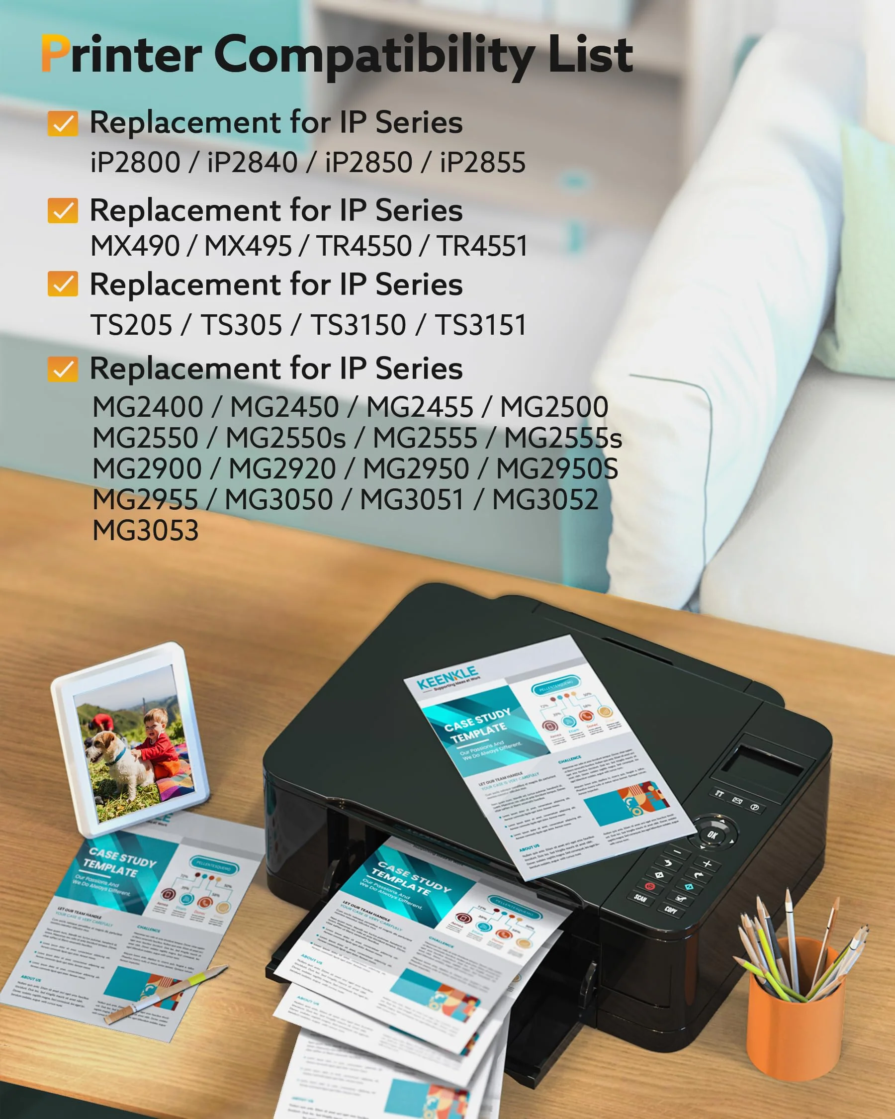 PG-545 CL-546 XL PG-545XL CL-546XL Ersatz für Canon Druckerpatronen 545 546 Multipack für Canon Pixma MX495 TR4550 TS3350 TS3150 TR4551 MG2550s MG2555s TS3151 MG3050 MG2950 TS205(Schwarz, Farbe) - Image 3