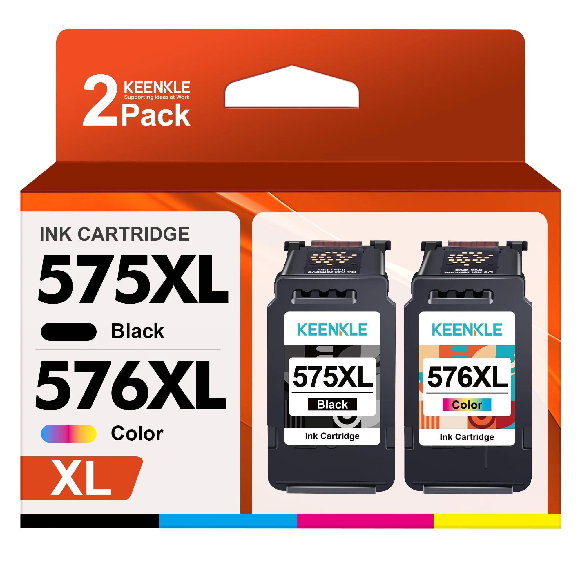 PG-575XL CL-576XL 575 XL 576 XL Multipack Wiederaufbereitet Druckerpatronen Kompatible für Canon 575 576 Patronen für PIXMA TS3550i TS3551i TR4750i TR4751i (2 Pack) - Image 6