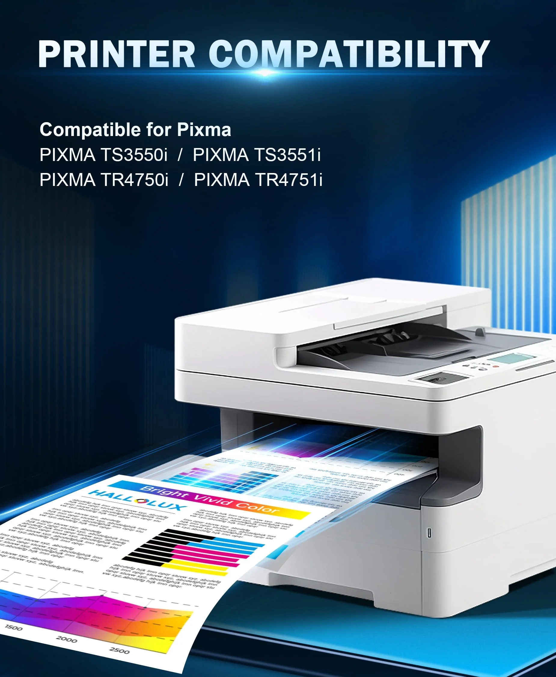 PG-575XL CL-576XL 575 XL 576 XL Multipack Wiederaufbereitet Druckerpatronen Kompatible für Canon 575 576 Patronen für PIXMA TS3550i TS3551i TR4750i TR4751i (575 XL Schwarz, 576 XL Farbe) - Image 7