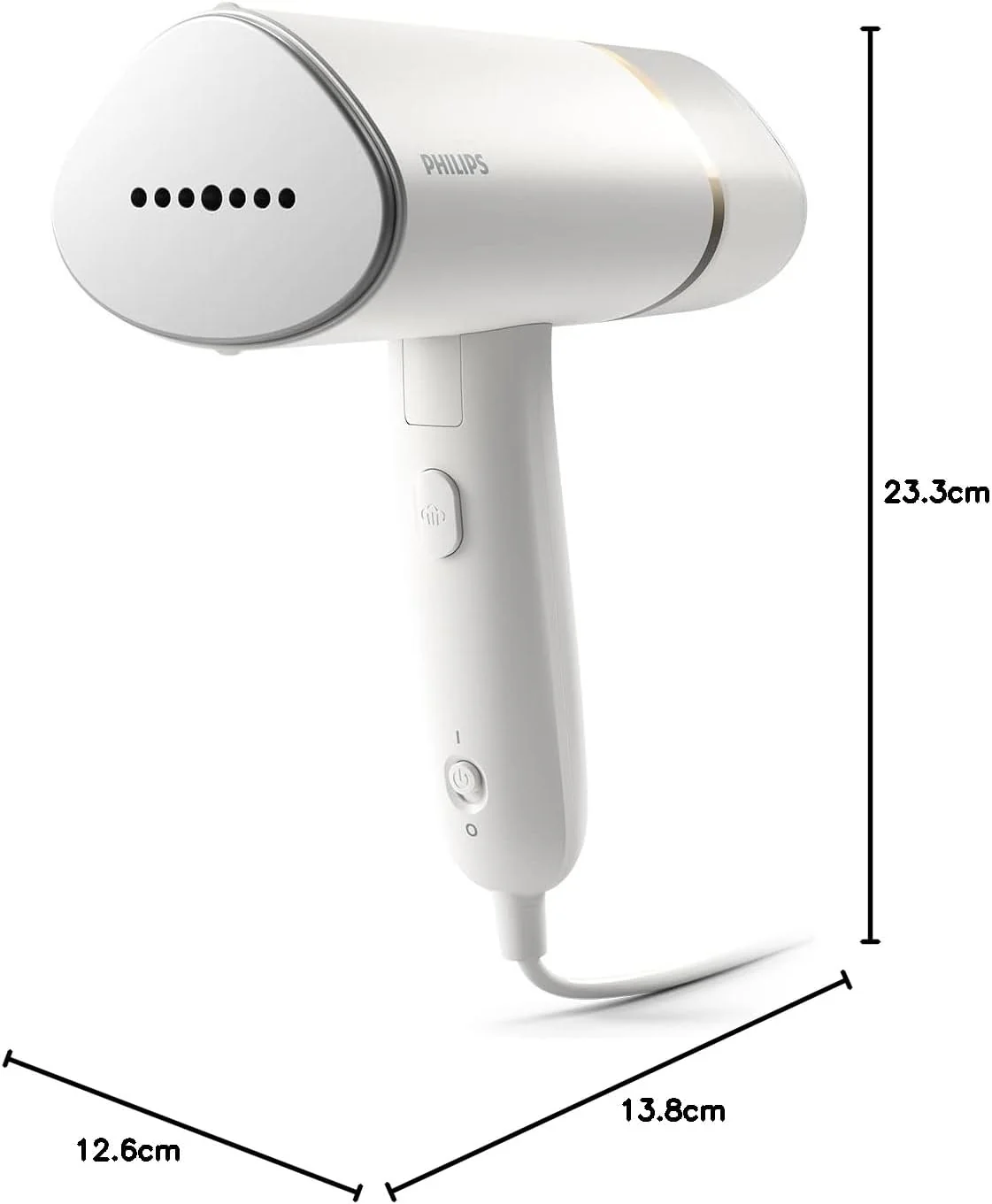 Philips 3000-Serie Tragbarer Dampfglätter - 1000 W, Kompakt und Faltbar, 120ml Wassertank konstante Dampfleistung 20 g/min, Kein Bügelbrett erforderlich, Weiß (STH3020/10) - Image 4