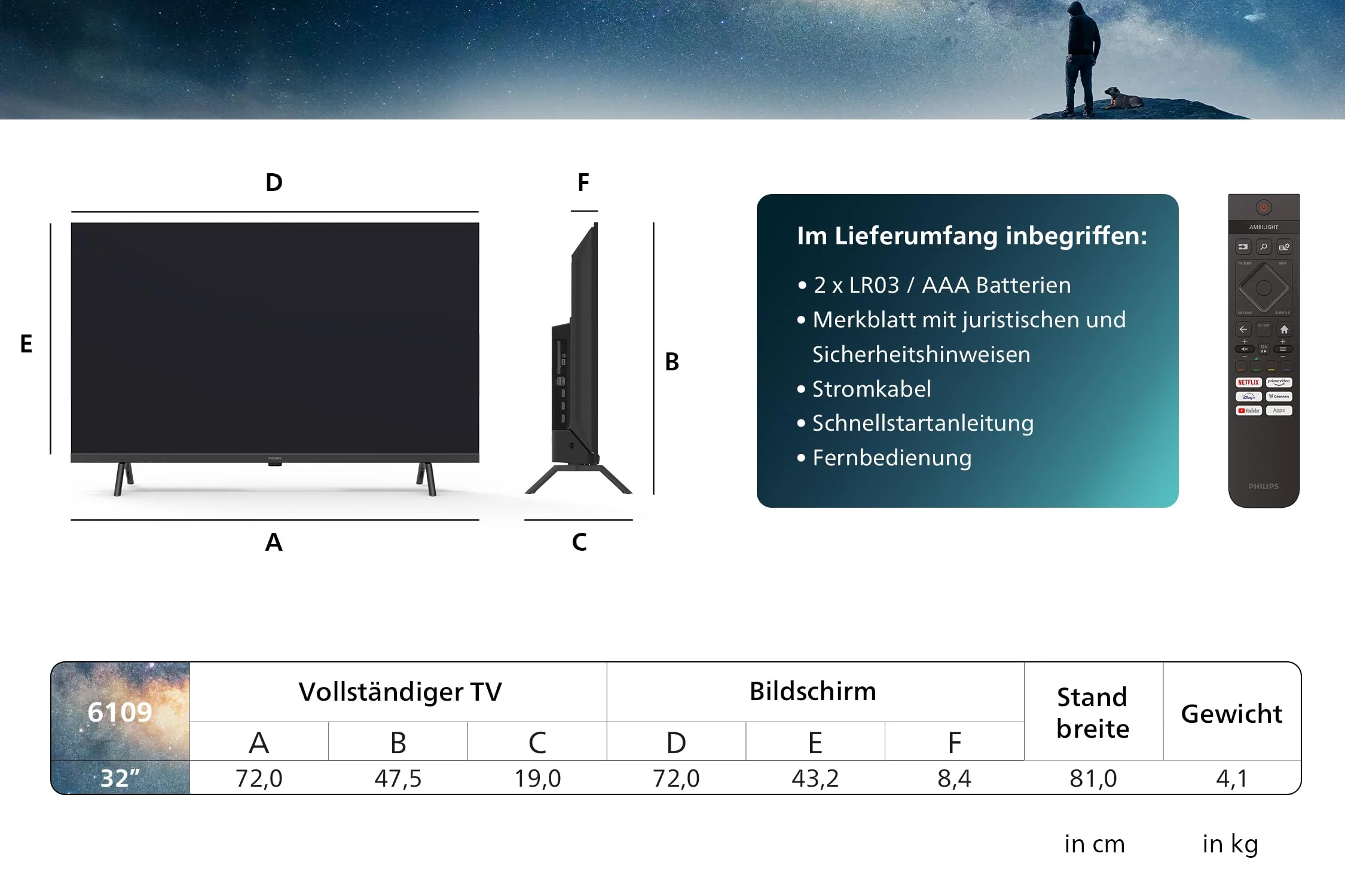 Philips 40PFS6009 FHD LED Smart TV - 40-Zoll Display mit Pixel-präziser, HD Titan OS Plattform und Dolby Digital - Funktioniert mit Alexa und Google Sprachassistent – Matt Schwarzer - Image 3