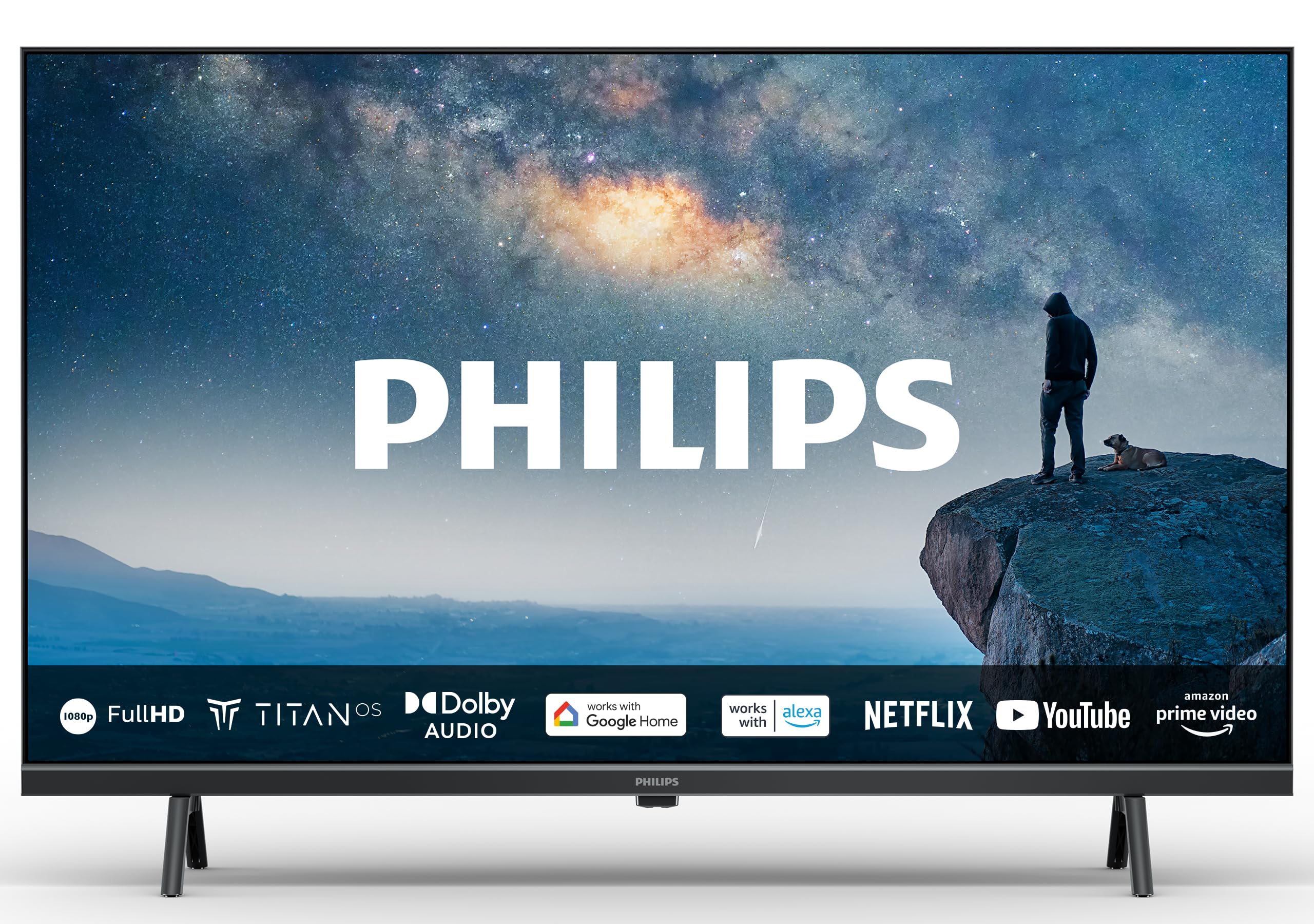 Philips 40PFS6009 FHD LED Smart TV - 40-Zoll Display mit Pixel-präziser, HD Titan OS Plattform und Dolby Digital - Funktioniert mit Alexa und Google Sprachassistent – Matt Schwarzer - Image 6