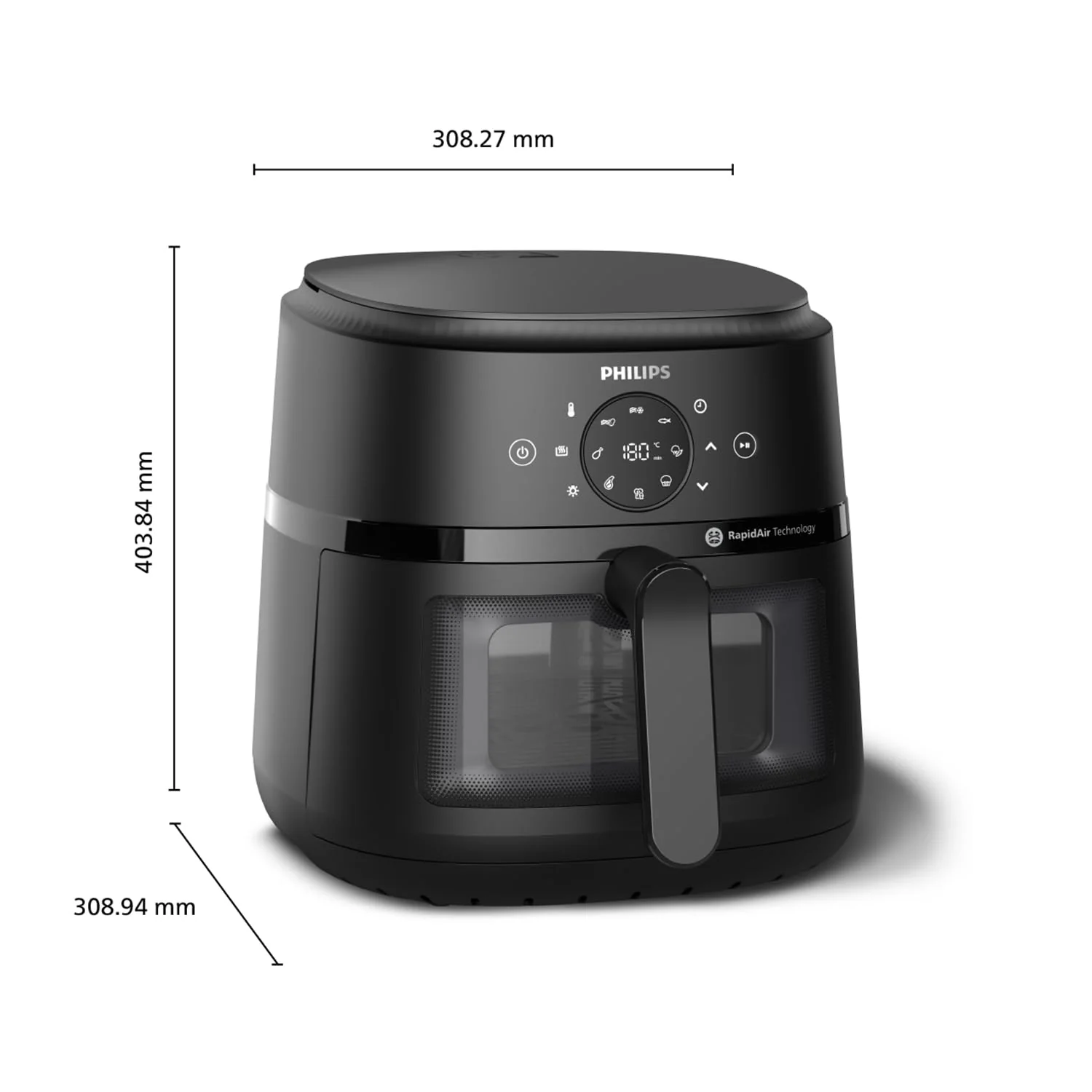 Philips Airfryer 2000 Serie – 13 Zubereitungsmöglichkeiten, 6,2l Fassungsvermögen, kompaktes Design mit Kochfenster, RapidAir-Technologie, 90% weniger Fett, leicht zu reinigen (NA230/00) - Image 5