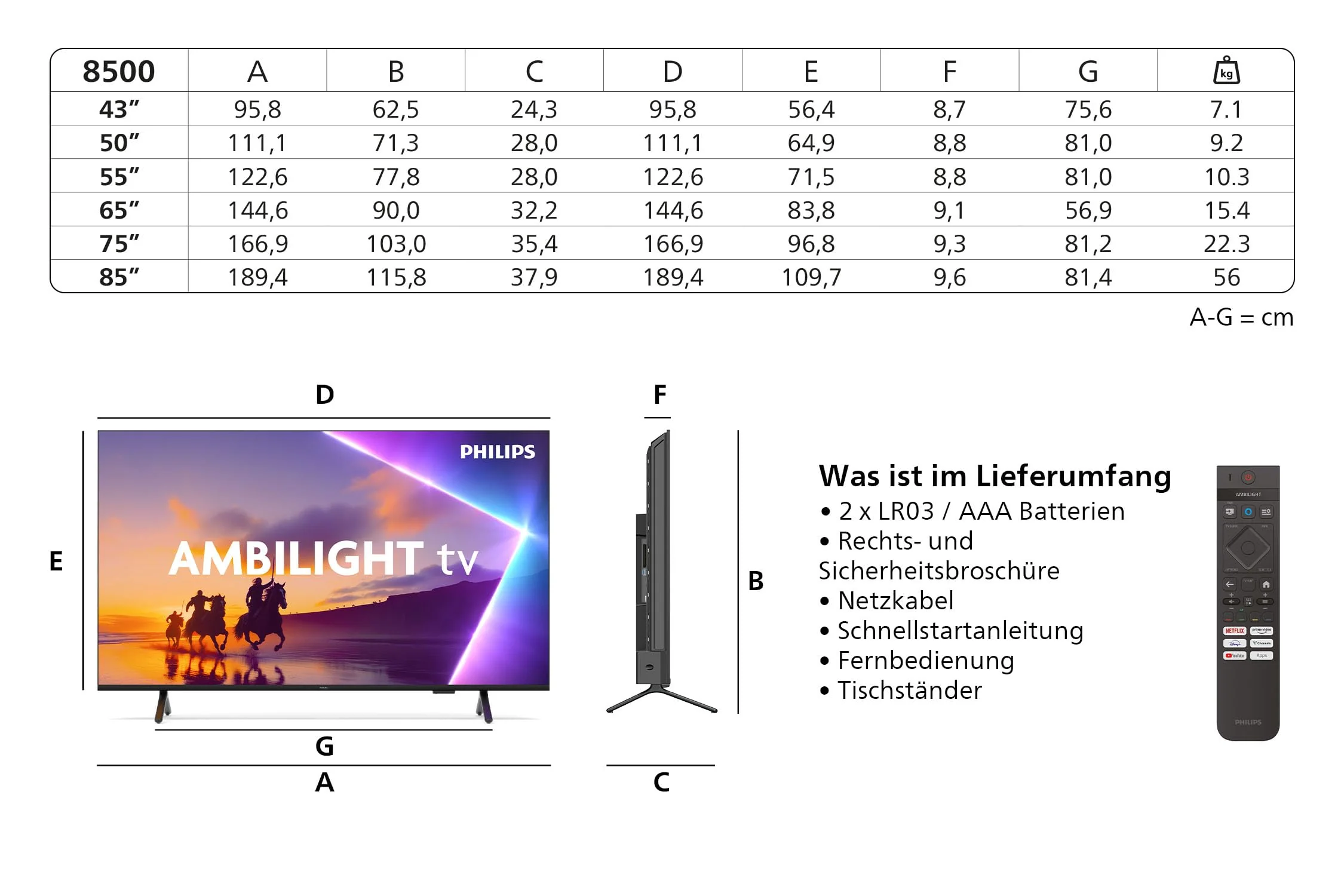 Philips Ambilight 50PUS8500 4K LED Smart TV - 50 Zoll Display mit Pixel Precise Ultra HD, Titan OS, Dolby Vision und Dolby Atmos Sound - Image 16