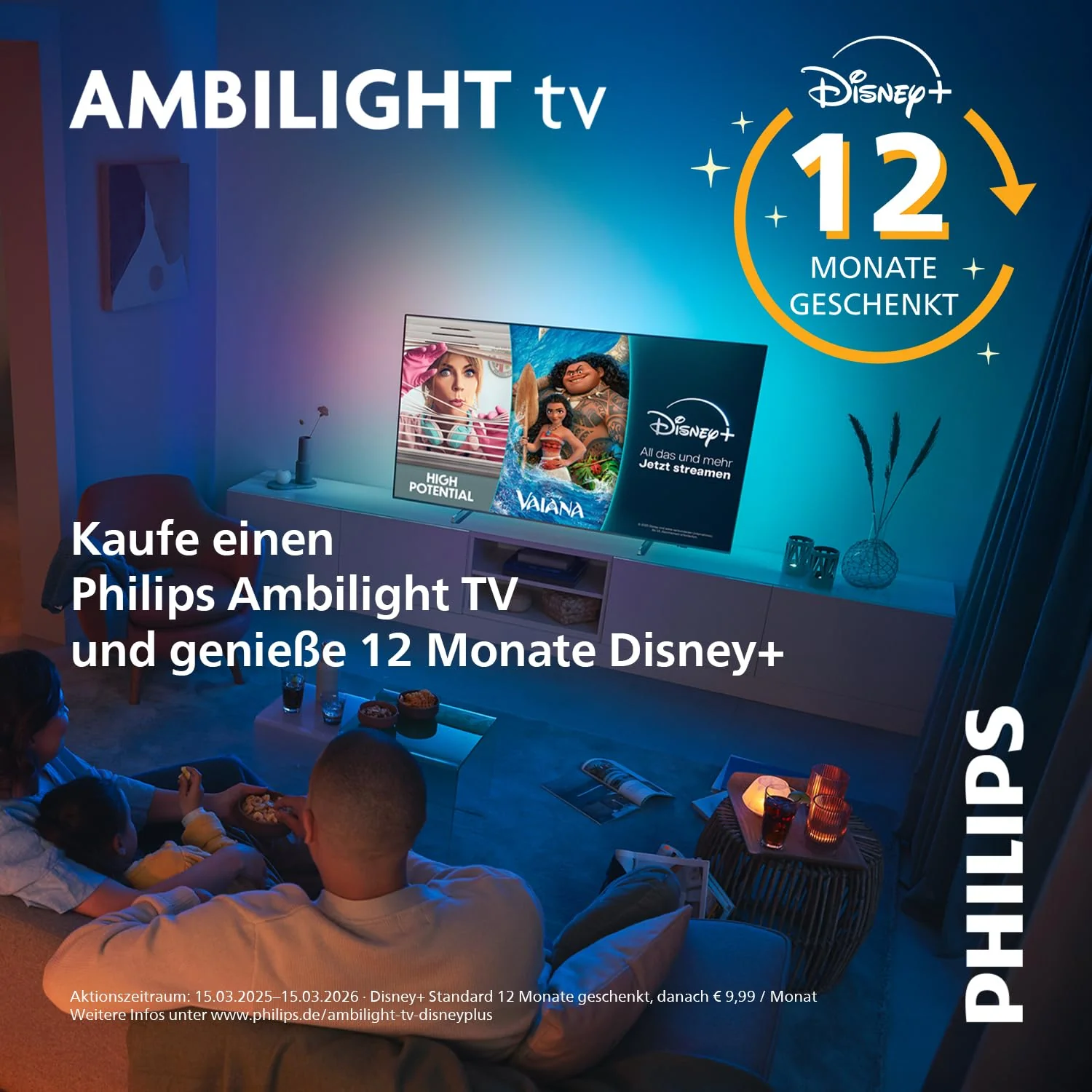 Philips Ambilight 65OLED759 4K OLED Smart TV - 65-Zoll Display mit P5 AI Perfect Picture Ultra HD, Titan OS, Dolby Vision und Dolby Atmos, Funktioniert mit Alexa und Google Sprachassistent