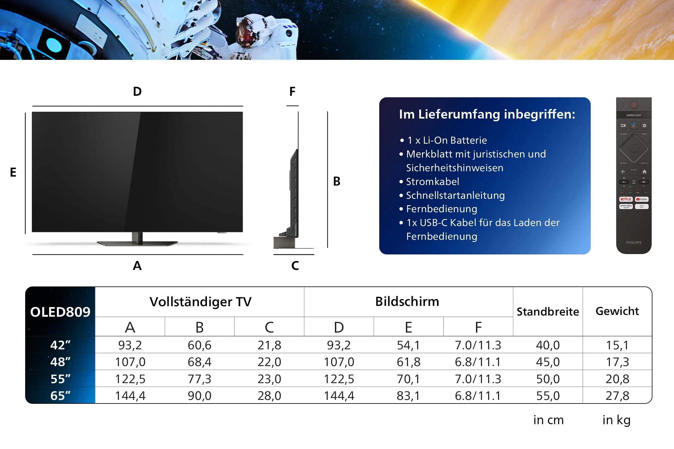 Philips Ambilight 65OLED809 4K OLED Smart TV - 65-Zoll Display mit P5 AI Perfect Picture, Ultra HD Google TV, Dolby Vision und Dolby Atmos Sound - Funktioniert mit Alexa und Google Sprachassistent - Image 18