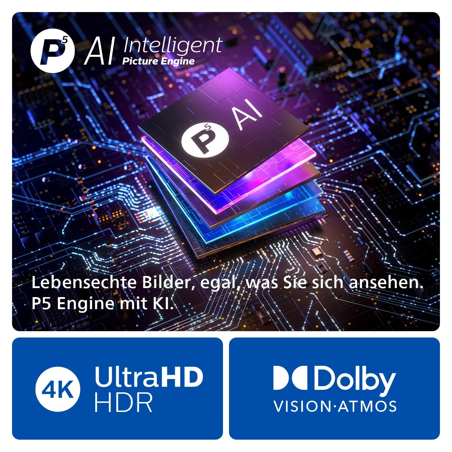 Philips Ambilight 65OLED809 4K OLED Smart TV - 65-Zoll Display mit P5 AI Perfect Picture, Ultra HD Google TV, Dolby Vision und Dolby Atmos Sound - Funktioniert mit Alexa und Google Sprachassistent - Image 6