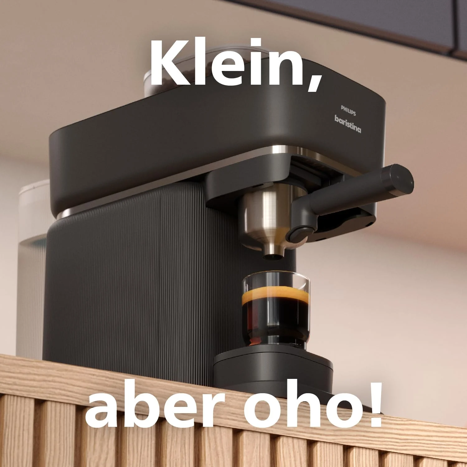 Philips Baristina Espressomaschine - Real Espresso, made simple. Kompakte Kaffeemaschine, Naturweiß mit mangogelbem Siebträger, 16-bar-Pumpendruck, automatisches Mahlwerk, Cafe Crema (BAR300/03) - Image 9