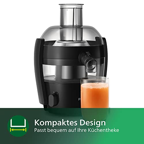Philips Entsafter – 500W, 1.5L, HomeID-Rezepte-App, QuickClean (HR1832/00), 400 Watt, 1 Liter, 23 x 23 x 42 cm, Schwarz - Image 5