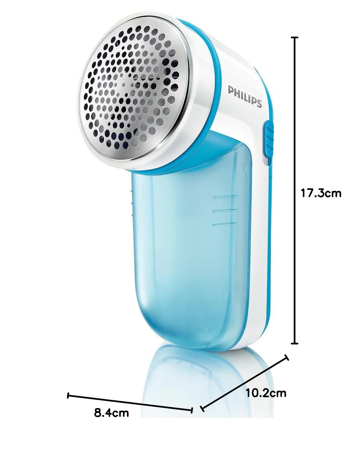 Philips Fusselrasierer – Fusselentferner für Kleidungsstücke, geeignet für alle Textilien, 2 Höheneinstellungen, batteriebetrieben (2X AA-Batterien inkl.), blau (GC026/00) - Image 3