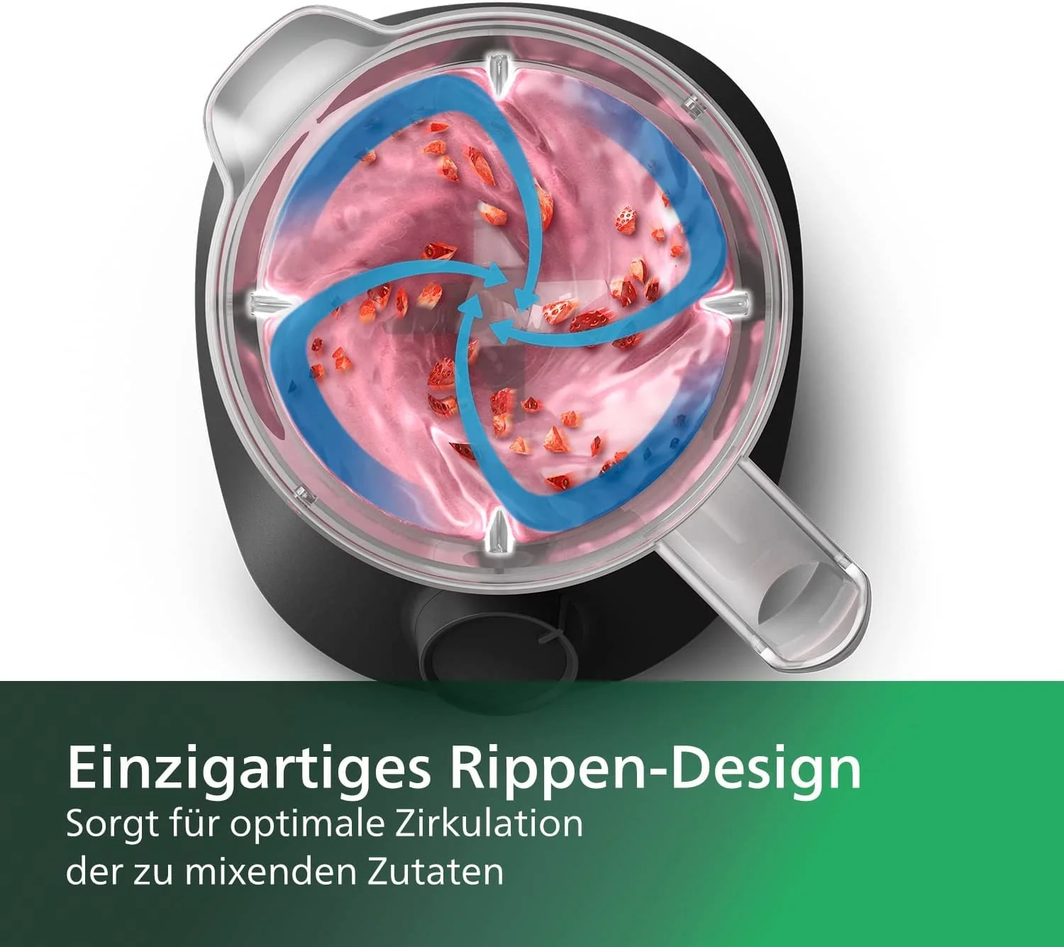 Philips HR2041/41 Standmixer (450 Watt, ProBlend-Technologie, 1,9 Liter Kunststoffbehälter, inkl. Trinkflasche) schwarz - Image 2