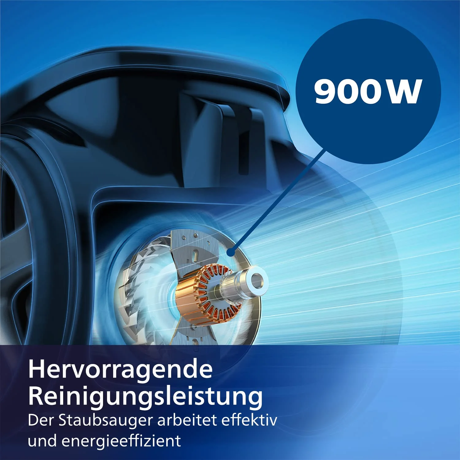 Philips Series 2000 Staubsauger mit Beutel – 900-W-Staubsauger mit Allergiefilter, 9 m Aktionsradius (FC8243/09)