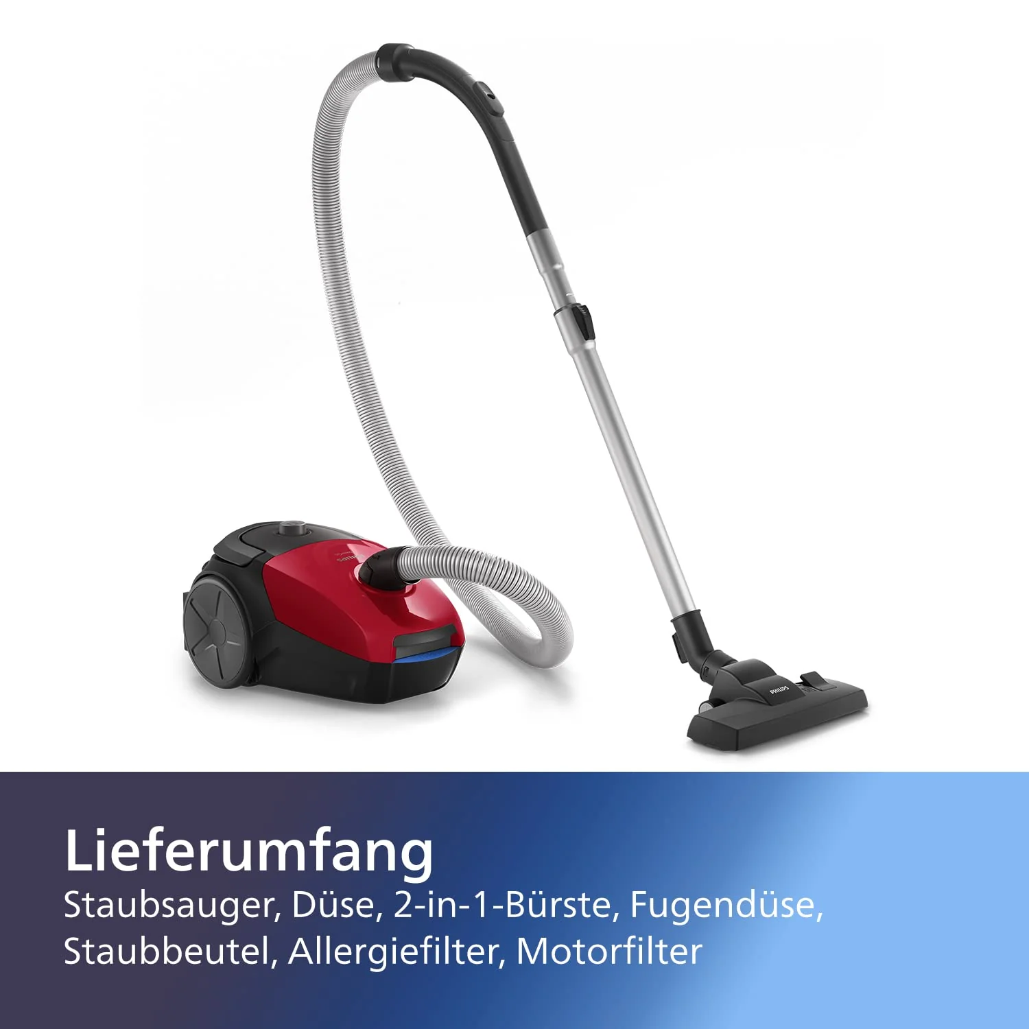 Philips Series 2000 Staubsauger mit Beutel – 900-W-Staubsauger mit Allergiefilter, 9 m Aktionsradius (FC8243/09) - Image 2