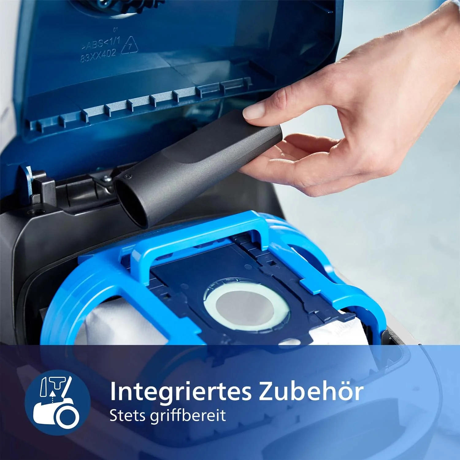 Philips Series 3000 Performer Compact Staubsauger mit Beutel – 900-W-Staubsauger mit Allergiefilter, 9 m Aktionsradius (XD3110/09) - Image 2