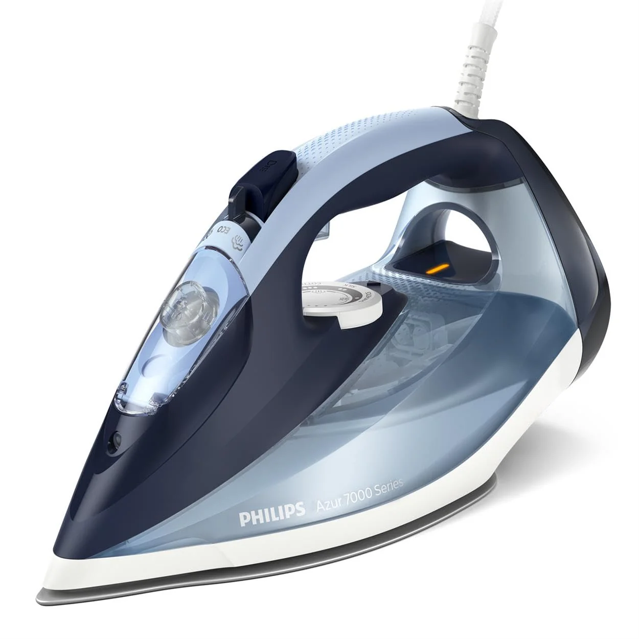 Philips Series 7000 Dampfbügeleisen – 3000 W, konstante Dampfleistung 55 g/min, Dampfstoß 250 g, Vertikaldampf, SteamGlide Elite Bügelsohle, Blau/Gelb (DST7060/20) - Image 8
