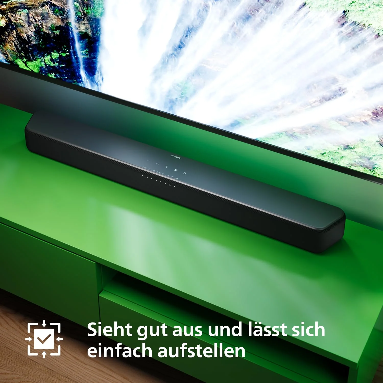 Philips TAB5109 Soundbar 2.0-2 Kanal 120W, DTS Virtual X, Bluetooth 5.4, HDMI ARC, optische Verbindung und USB-Konnektivität - Dunkelgrau - Image 5