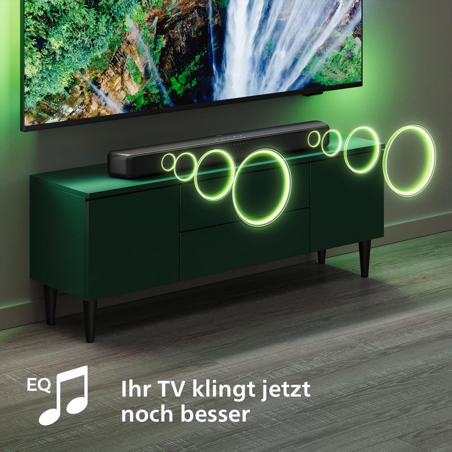 Philips TAB5109 Soundbar 2.0-2 Kanal 120W, DTS Virtual X, Bluetooth 5.4, HDMI ARC, optische Verbindung und USB-Konnektivität - Dunkelgrau - Image 7