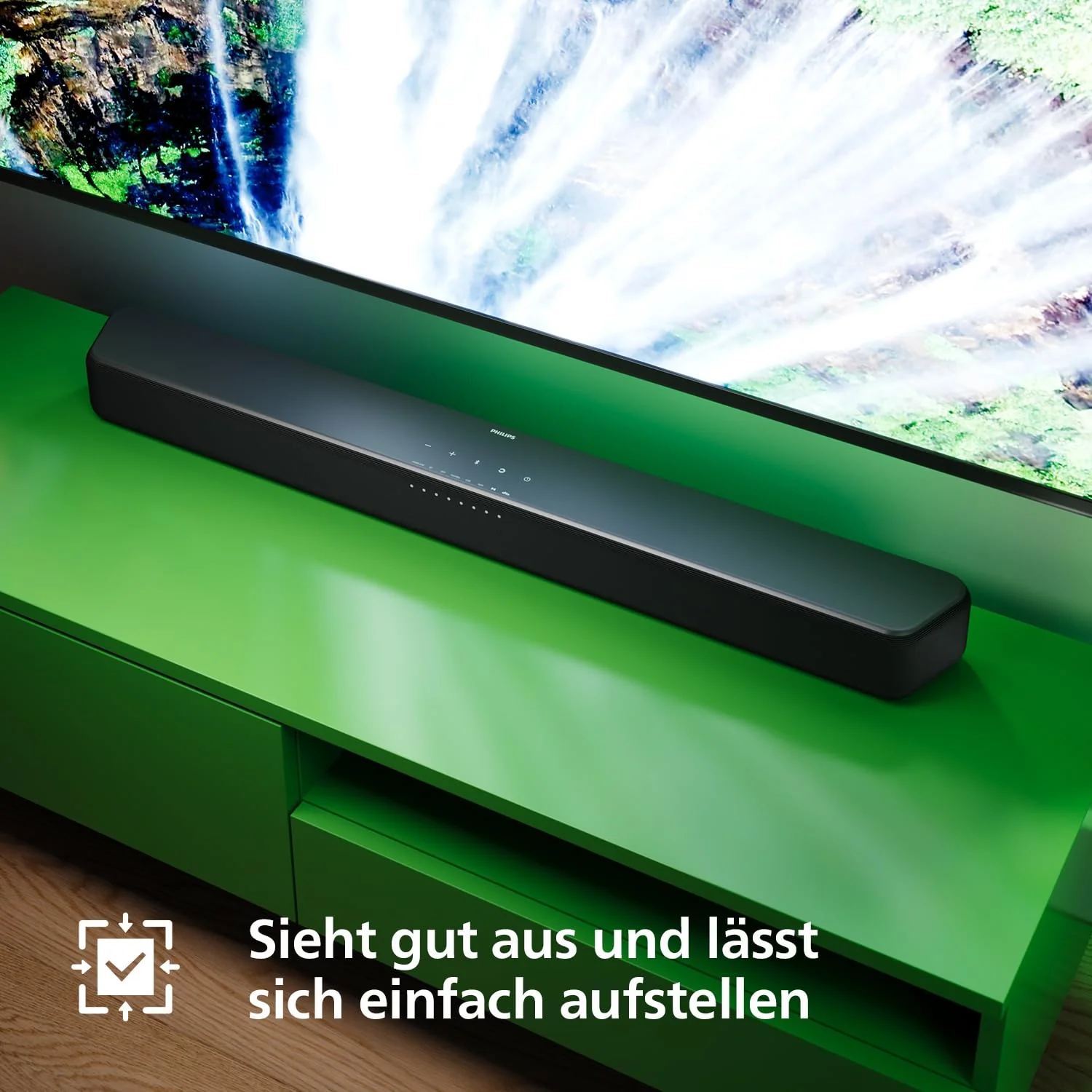 Philips TAB5309 Soundbar 2.1 mit drahtlosem Subwoofer - 2,1 Kanal 240W, DTS Virtual X, Bluetooth 5.4, HDMI ARC, optische Verbindung und USB-Konnektivität - Dunkelgrau - Image 9