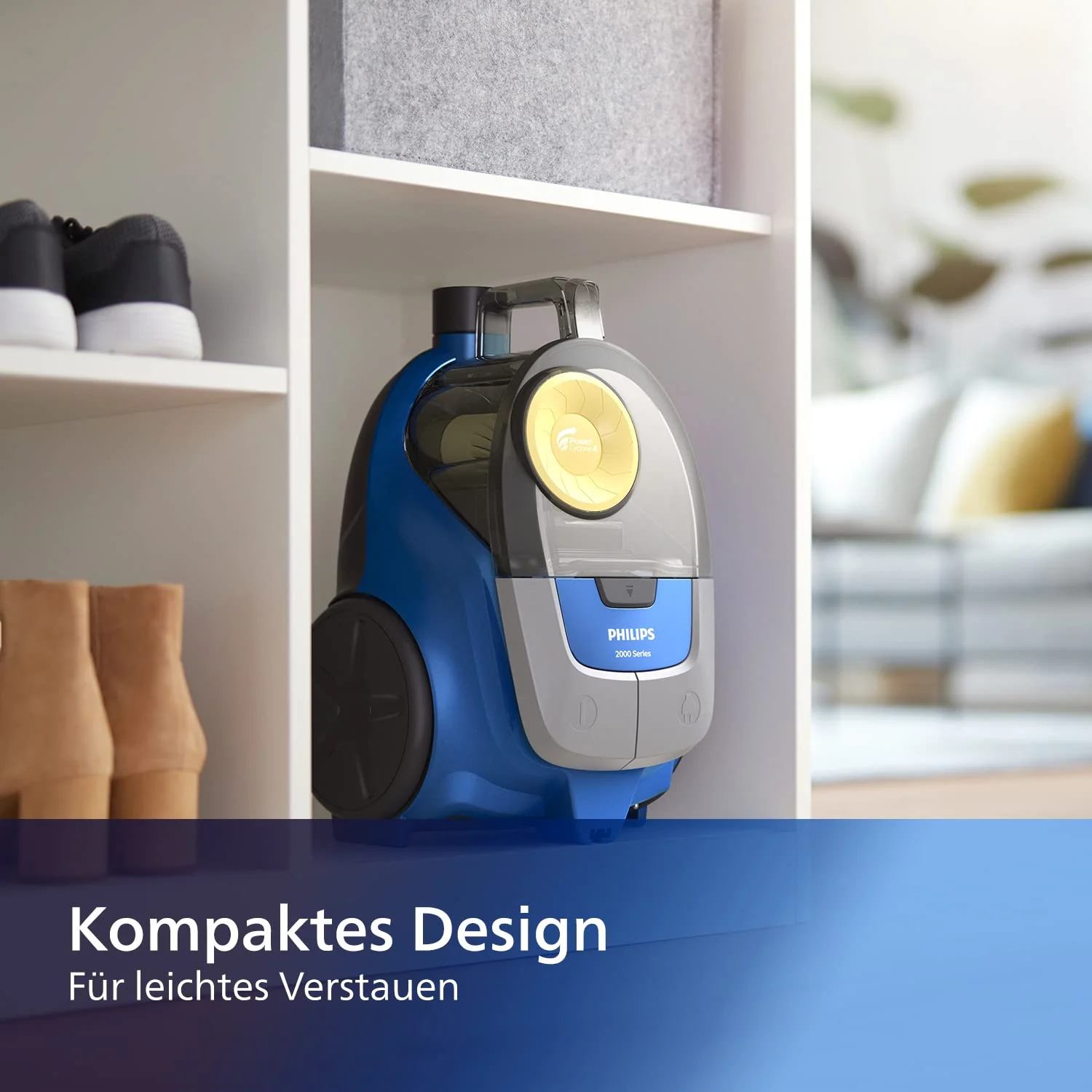 Philips XB2125/09 Beutelloser Staubsauger Serie 2000, 850 W, PowerCyclone 4, Super Clean Air-Filter Blau - Image 5