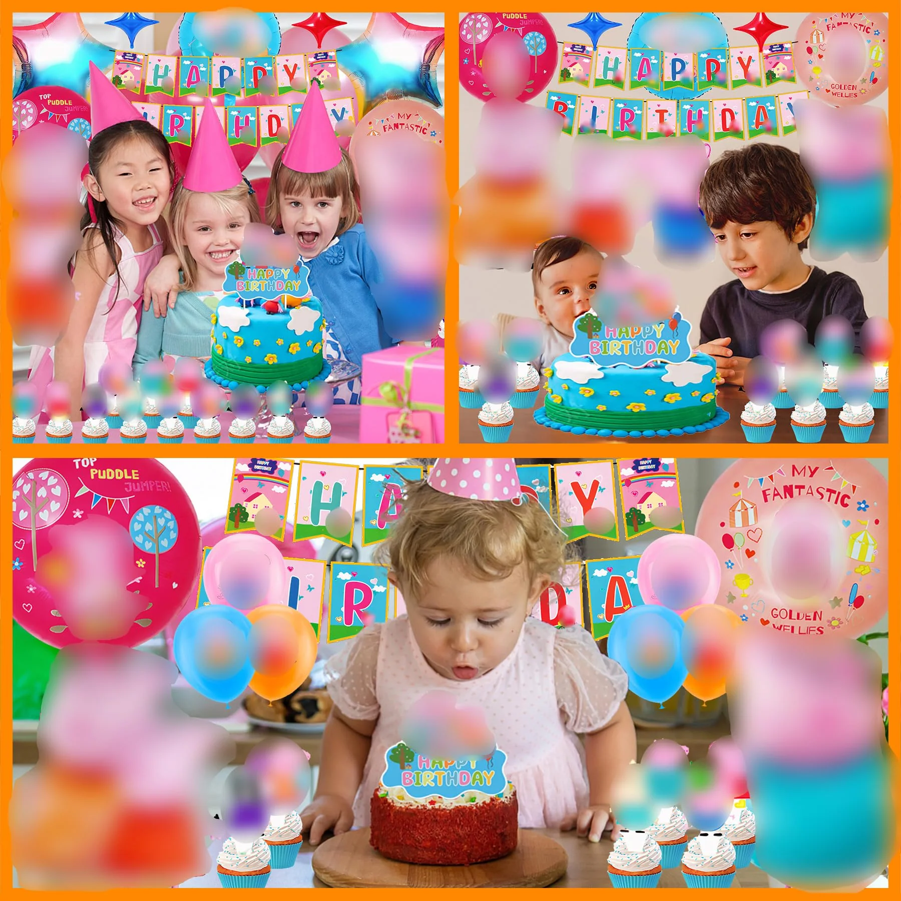 Pig Geburtstag Deko 3 - Teilige Geburtstagsparty Ballon Set, 3D Ballon Set in Rosa, Hochwertig & Umweltfreundlich, Einfach zu Montieren - Image 2