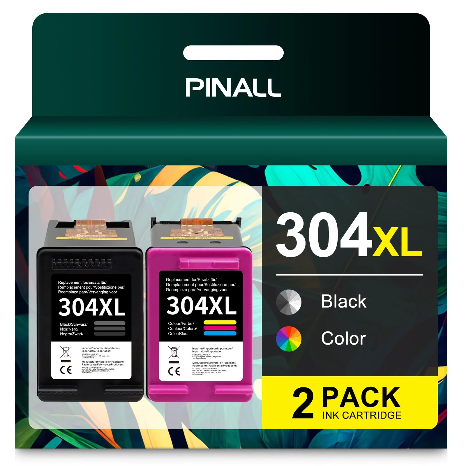 PINALL 304XL Druckerpatronen, 304XL Ersatz Kompatibel für HP 304 XL Mutipack für hp Envy 5030 5000 5010 druckerpatronen,hp deskjet 3750 3700 2600 2630 druckerpatronen(1 Schwarz 1 Farbe) - Image 3